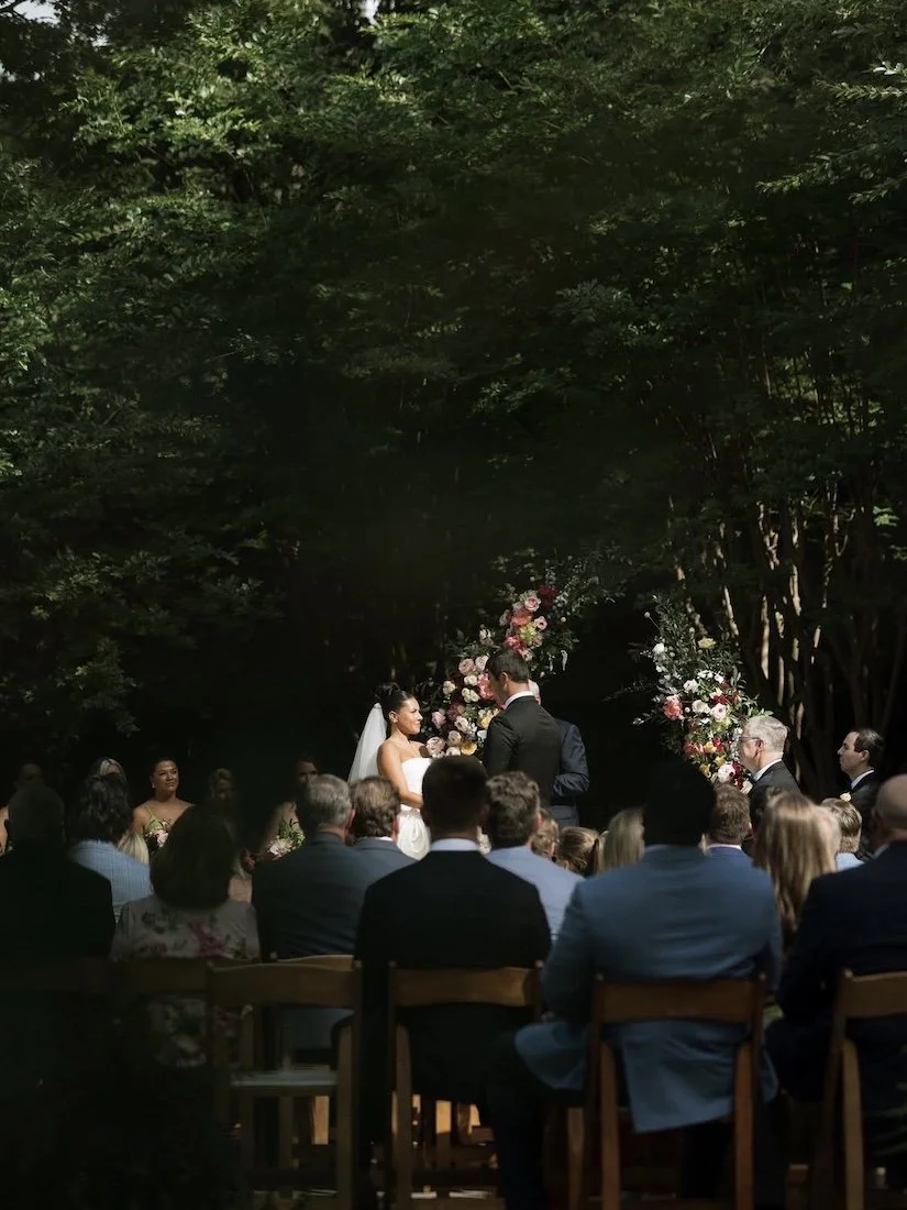 outdoor wedding ceremony in north georgia