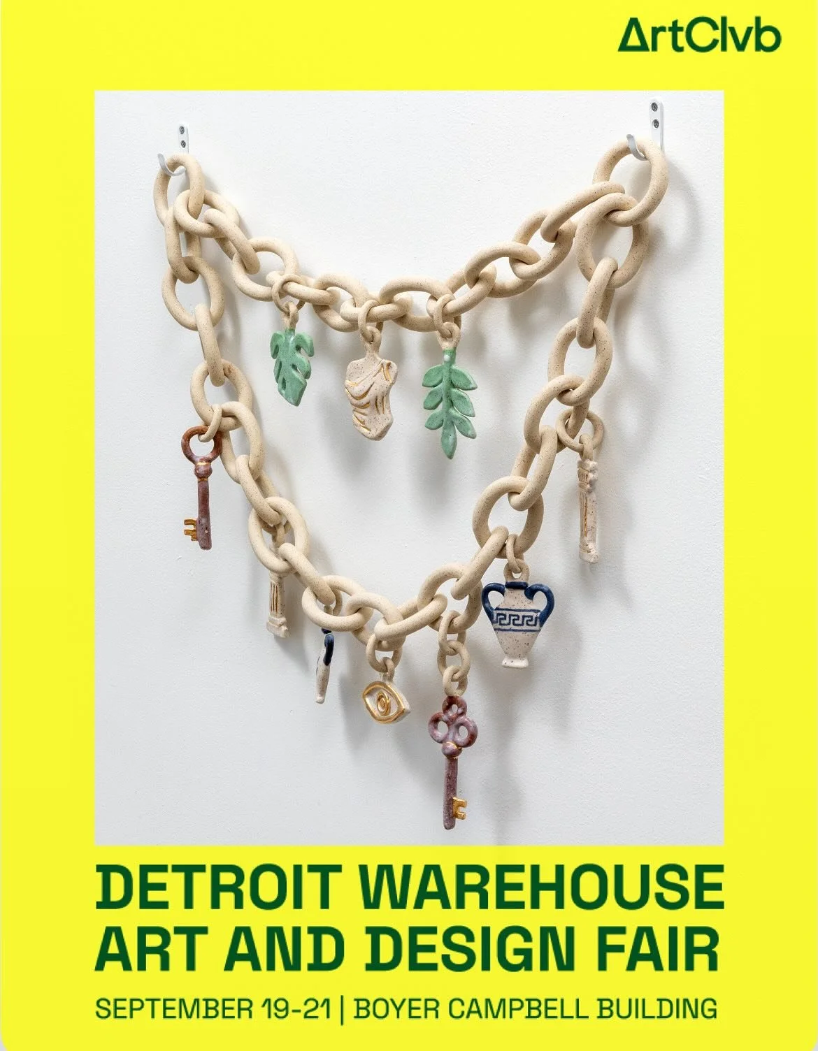 I am so excited to have an opportunity to showcase some art this weekend with @art_clvb &amp; @formandseek &lsquo;s Detroit Warehouse Art and Design Fair.  I have 5 pieces in the show (2nd floor staircase) and like all ceramics, these sculptures are 