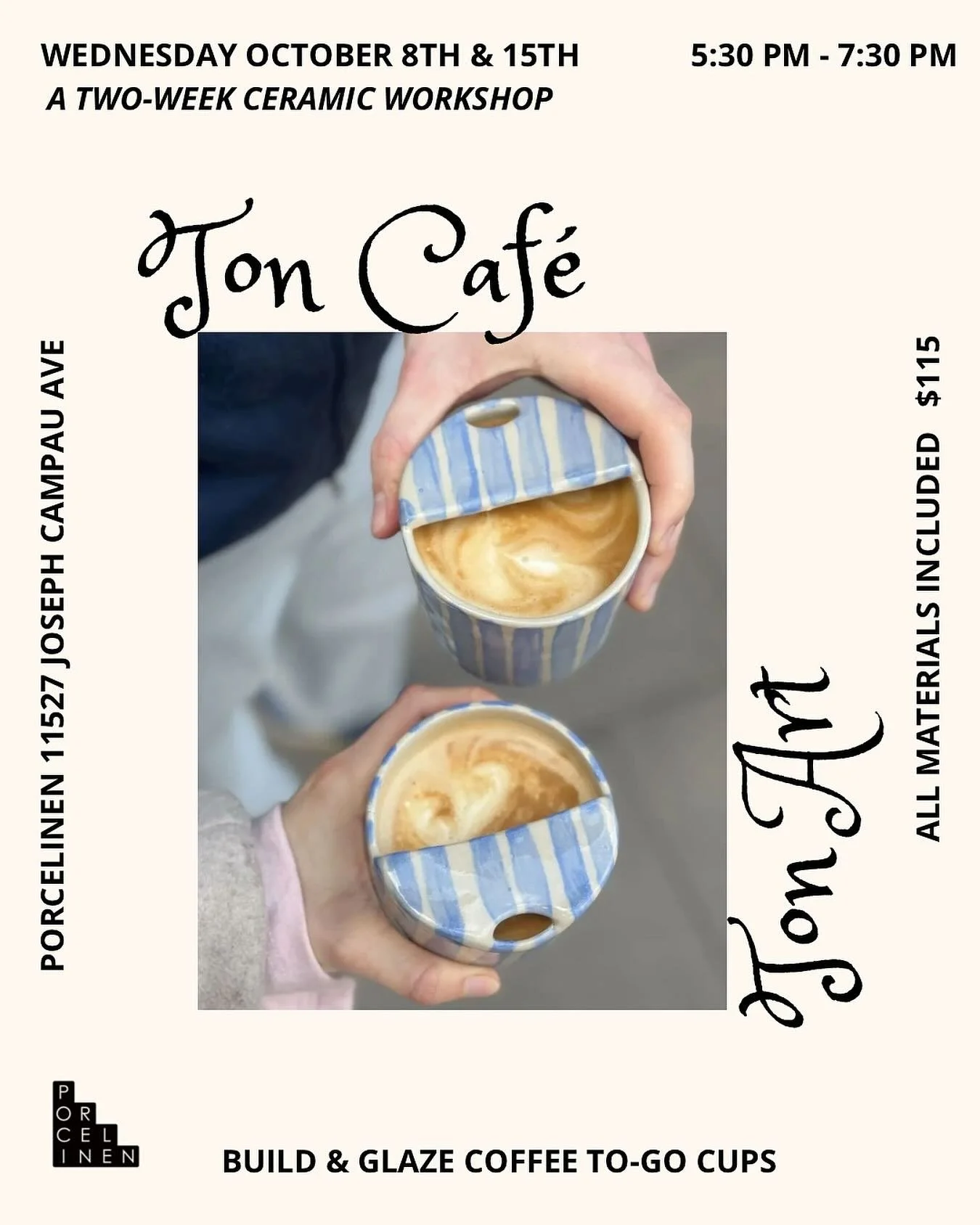 Still time to sign up for this workshop! Make a coffee cup with us to sip sustainably in style :)