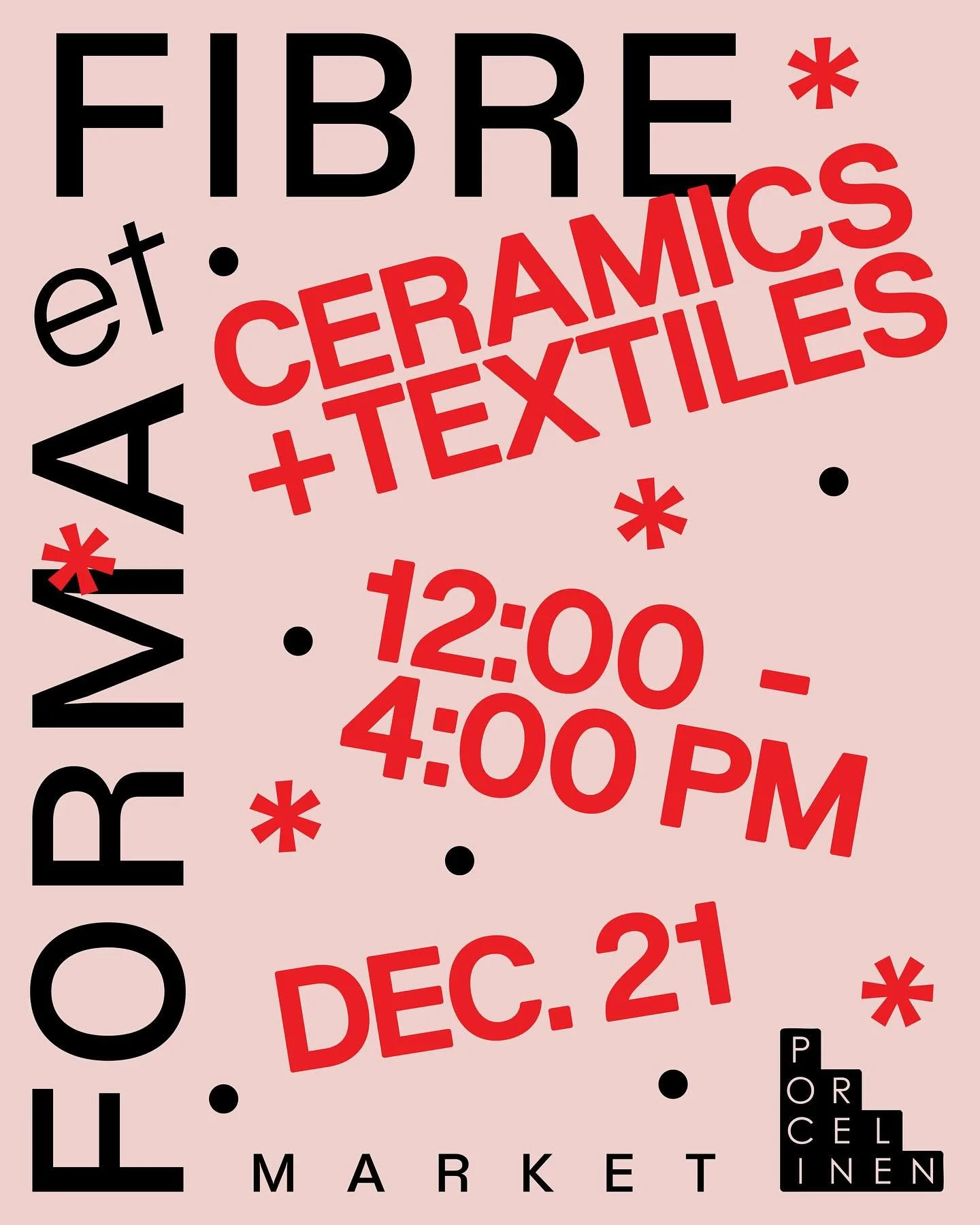 FINALLY ! I&rsquo;m so excited to announce Forma et Fibre!
This event is happening December 21 from 12&ndash;4pm at the Detroit Foundation Hotel, who are kindly hosting us on their beautiful fifth floor overlooking downtown.

For the first five years