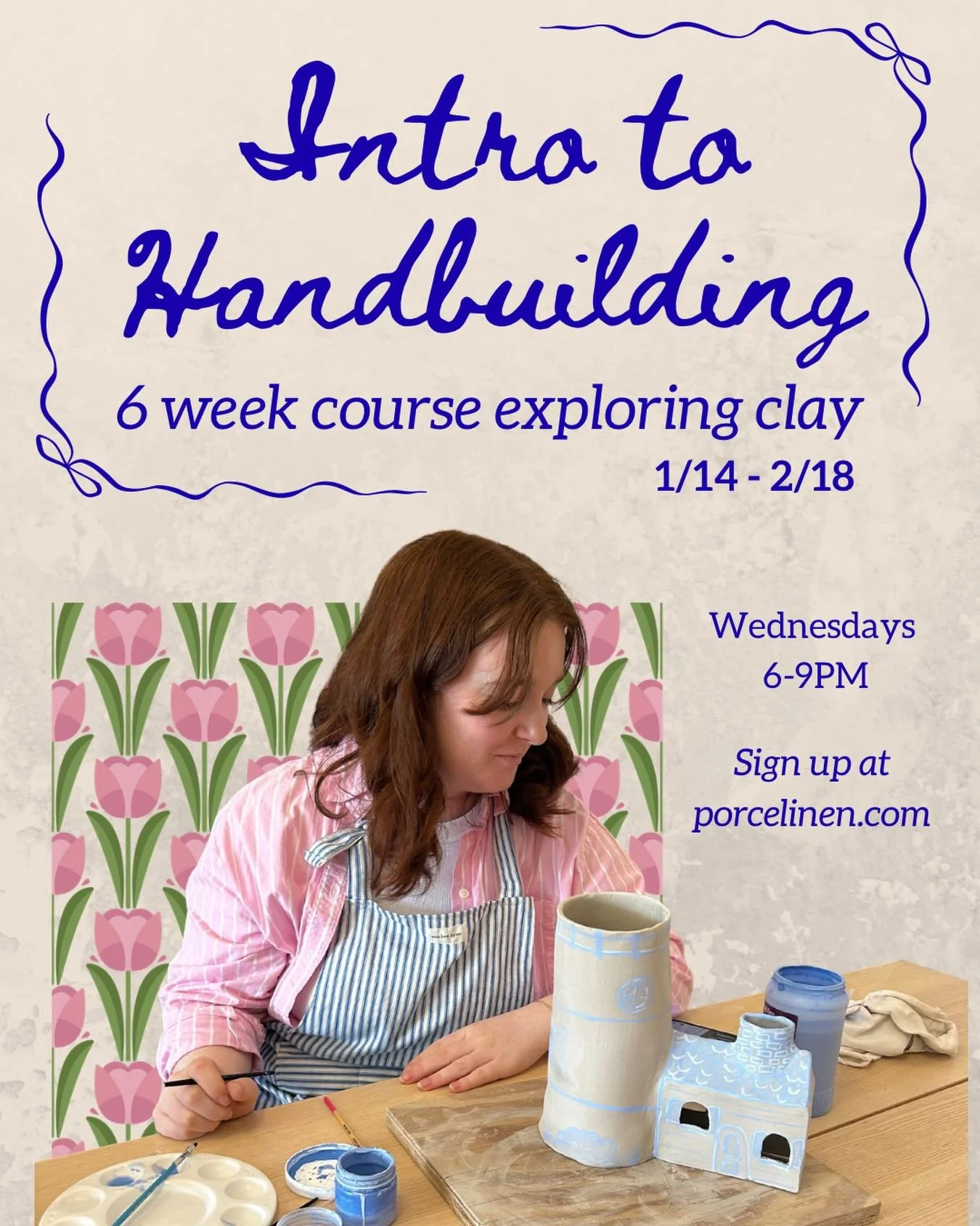 Let&rsquo;s get cute and creative together this winter. Clay &amp; community chases the winter blues away! Link in bio to register. Together we will explore the fundamentals of hand-building: slab rolling and construction, coil and pinch pots, workin