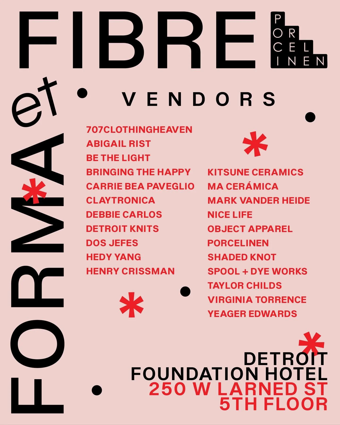 Here is a visual of some of the amazing ceramics and textiles that will be for sale for Forma et Fibre on Sunday Dec 21 at @detroitfoundationhotel ! I curated this event to include many of my absolute favorite artists in the mediums that require so m