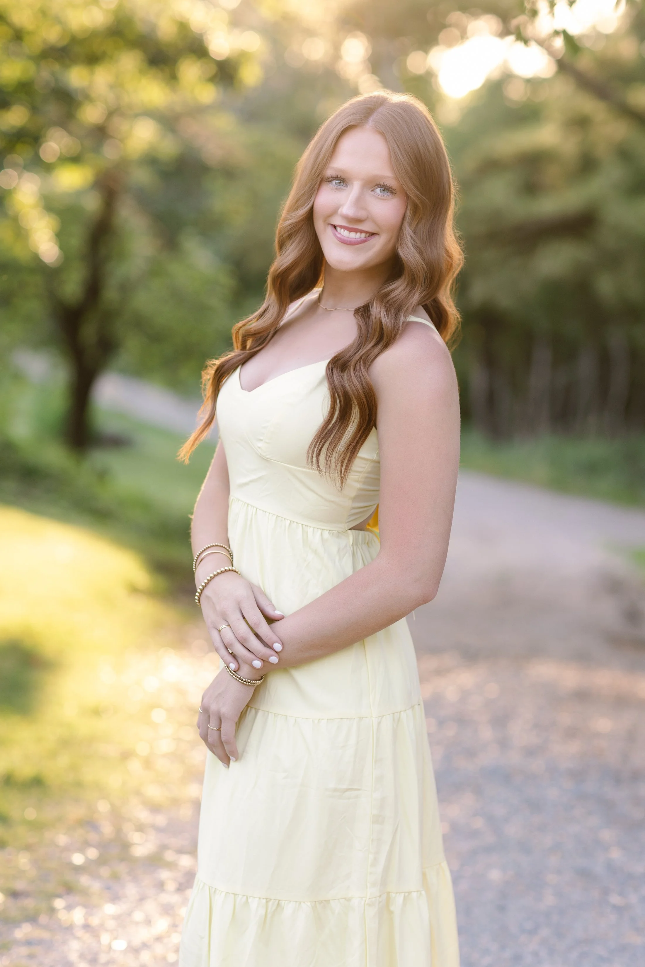 Yellow dress/ sunny field /Cara Hill Photography