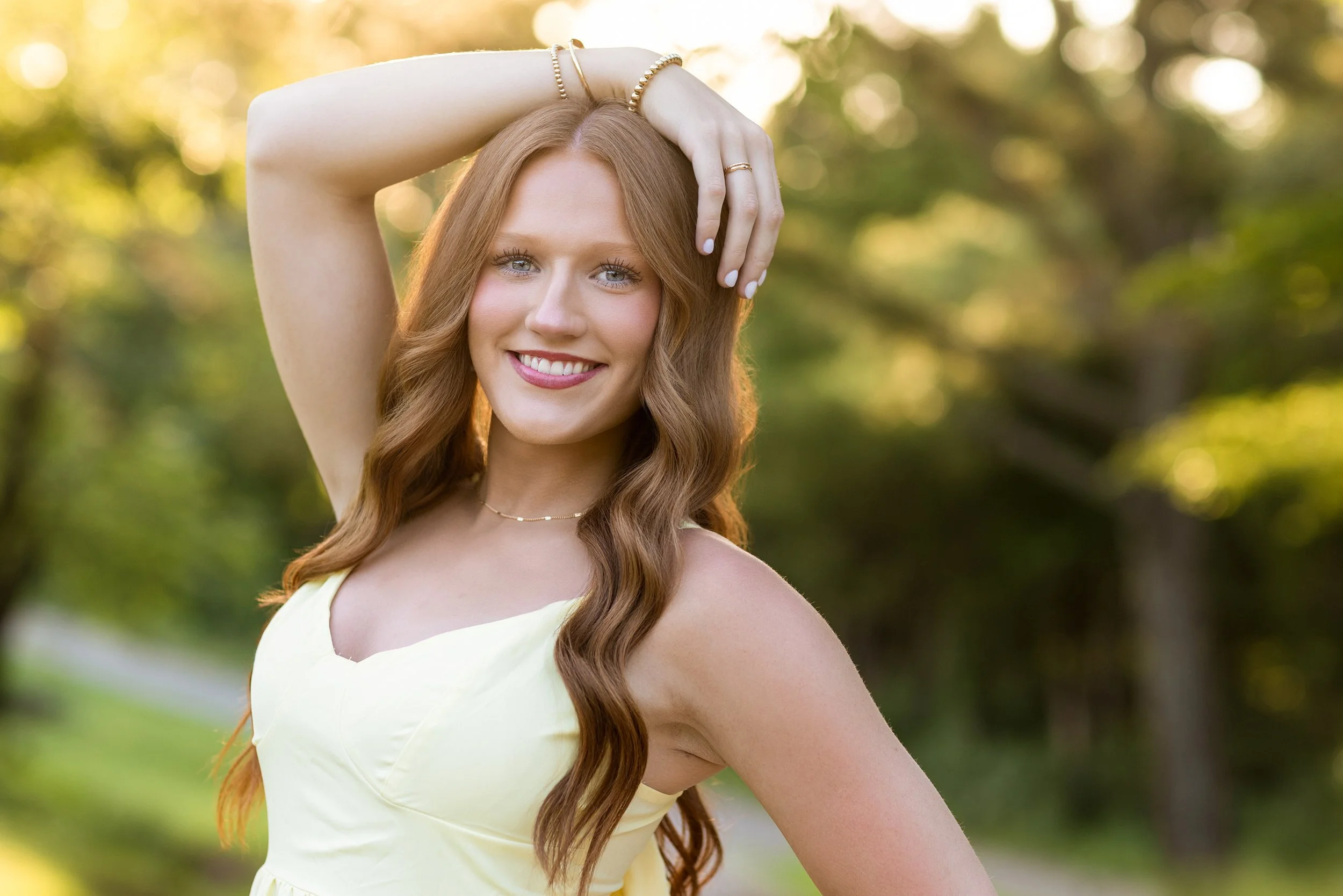 Yellow dress/ sunny field /Cara Hill Photography