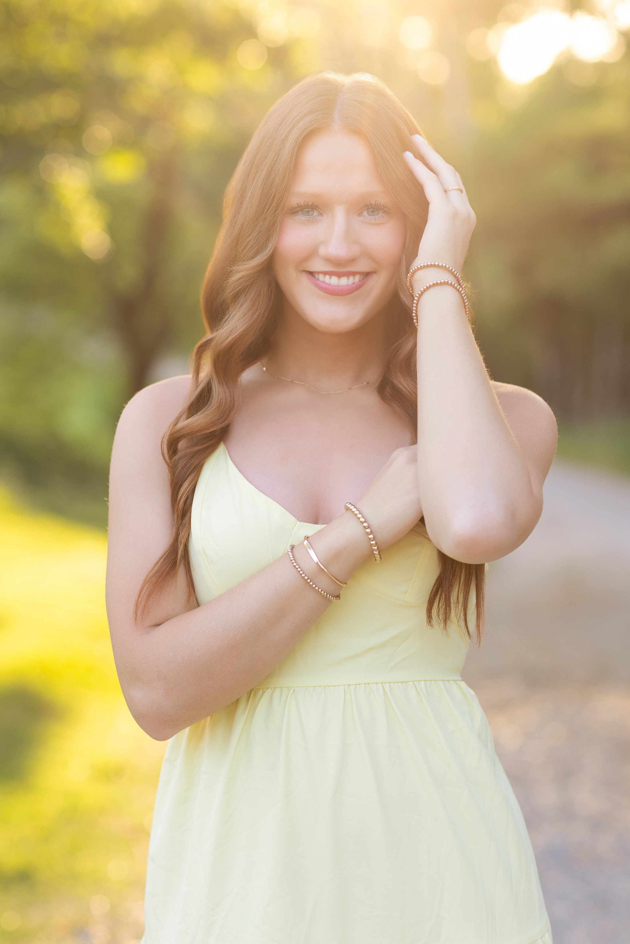 Yellow dress/ sunny field /Cara Hill Photography