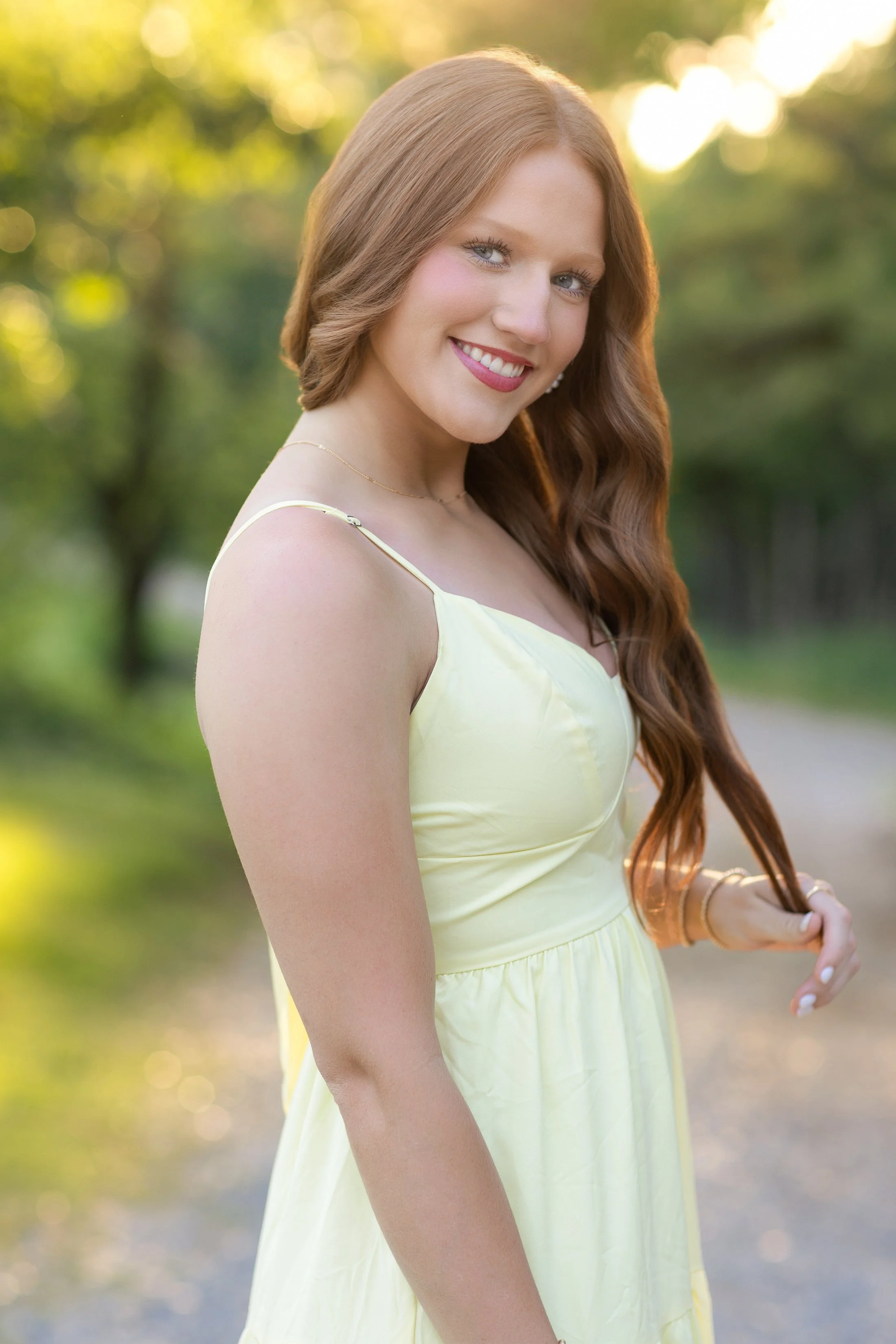 Yellow dress/ sunny field /Cara Hill Photography