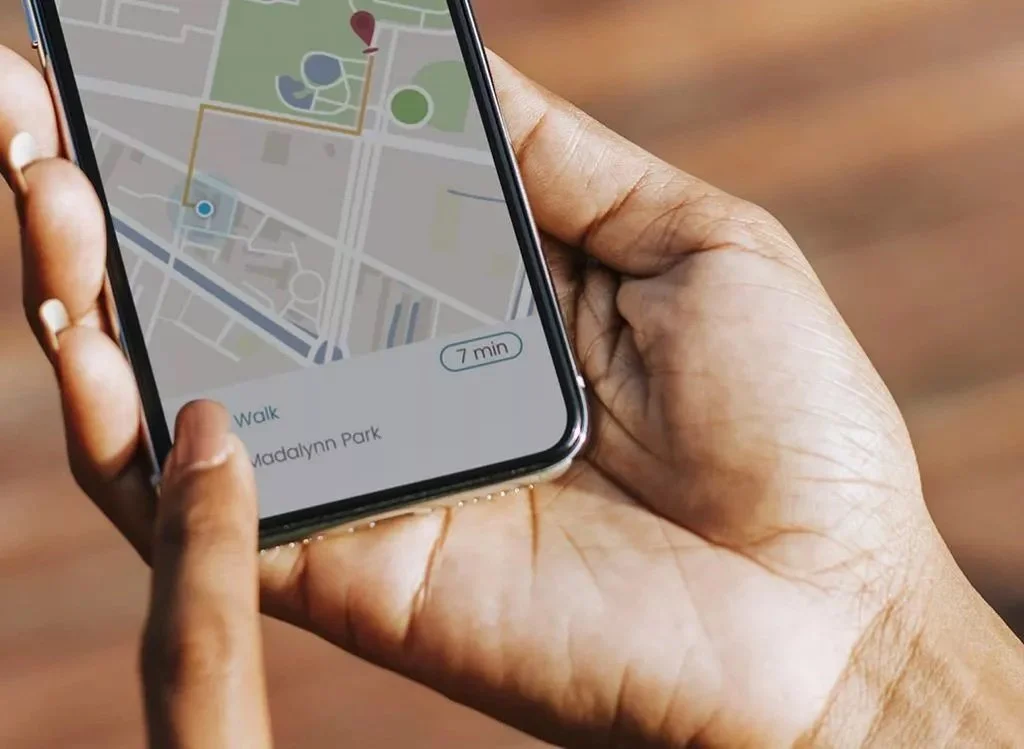 Google Maps on an iPhone