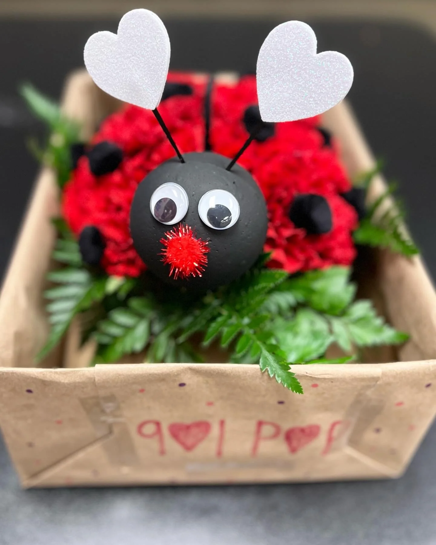 Large Pre-made Floral Lovebug