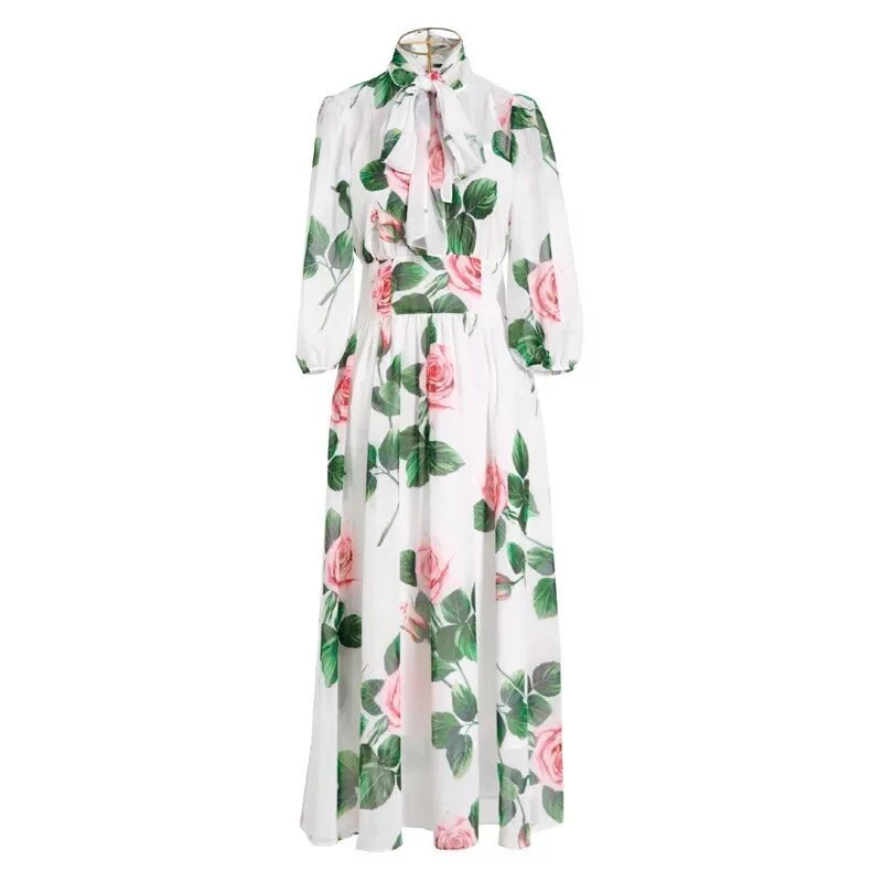 Tea Roses Maxi Dress