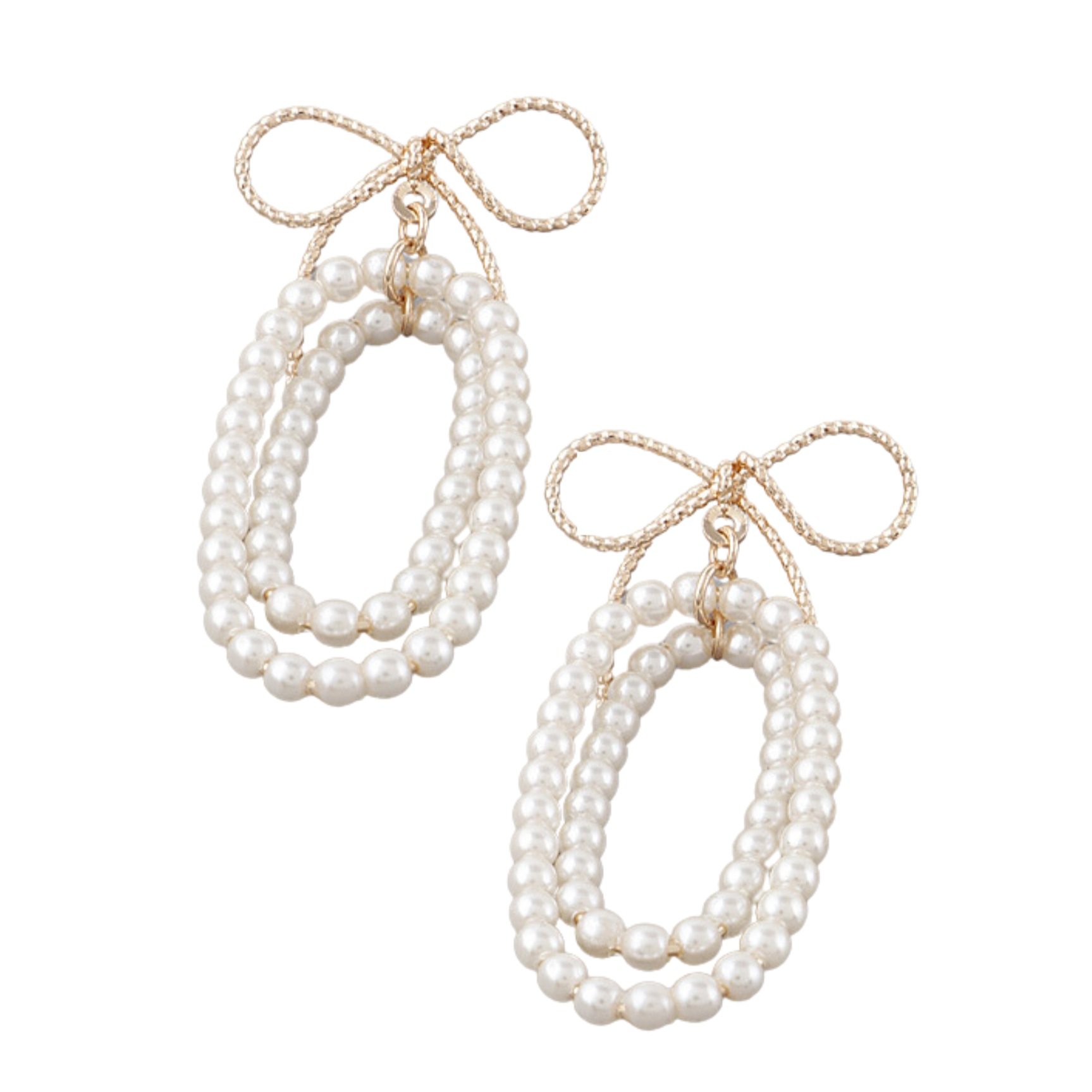 Pearl Ribbon Earrings