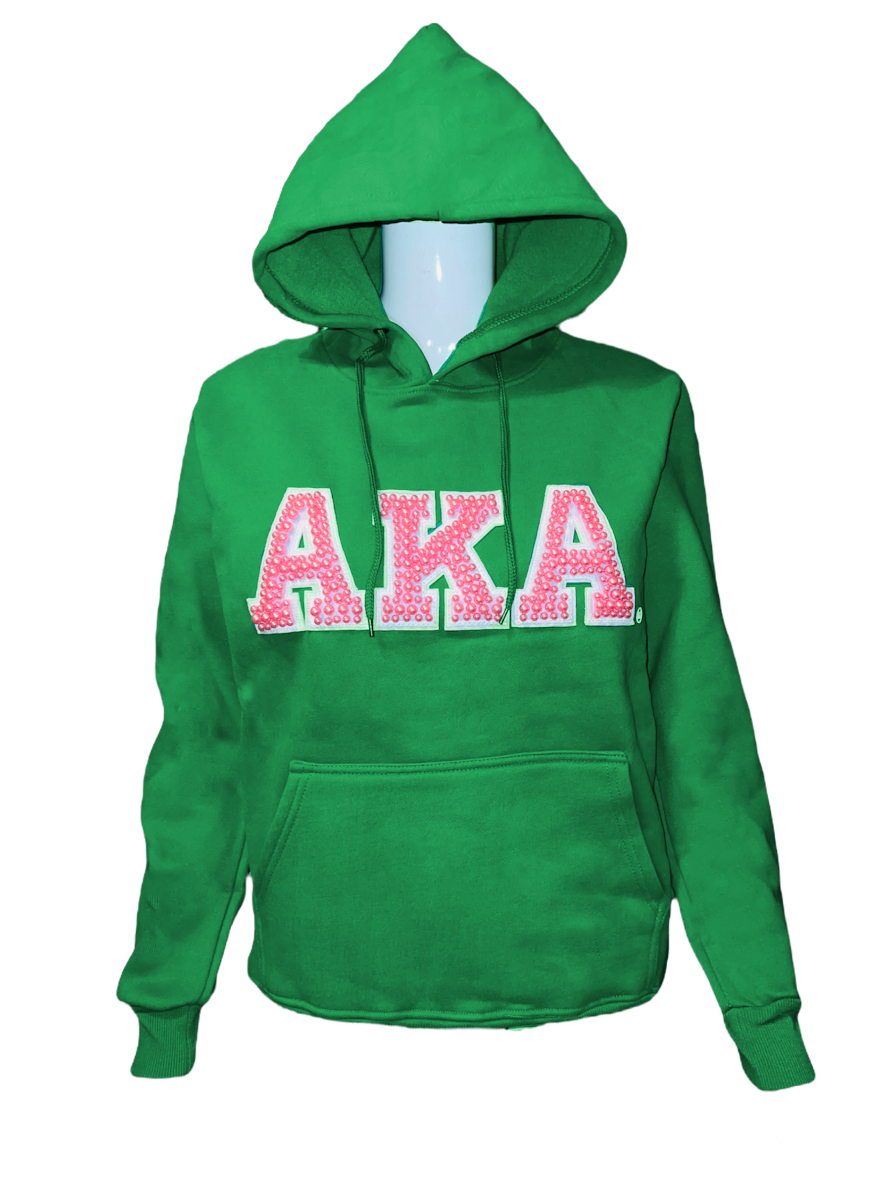 Sister'Hood Pearl Sweatshirt Green w/ Pink Pearls