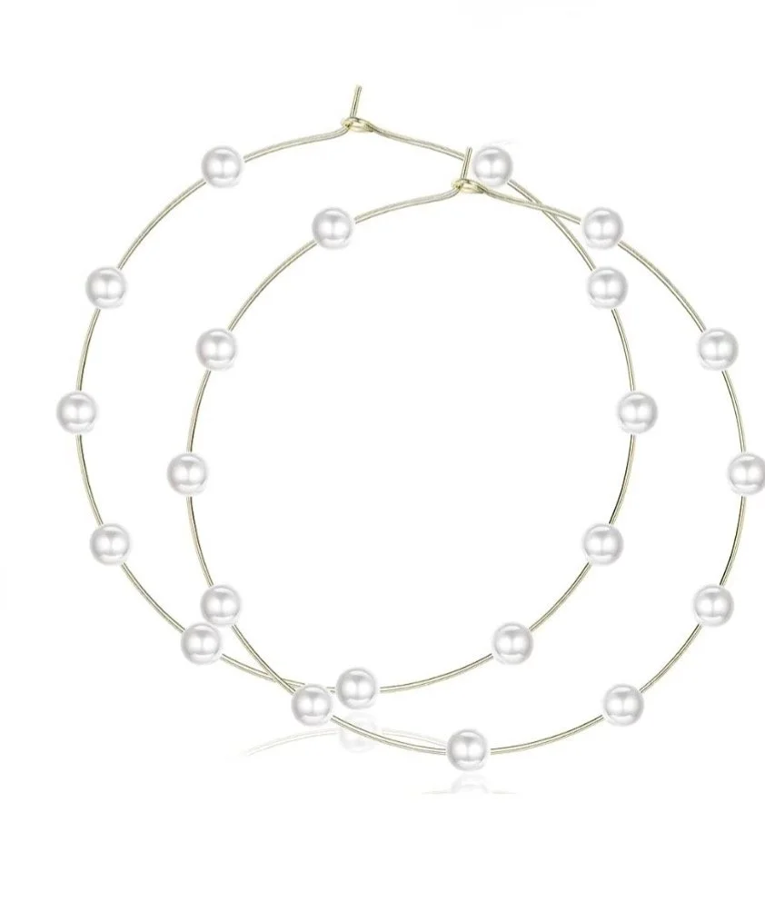 The Pearlfect Large Hoops
