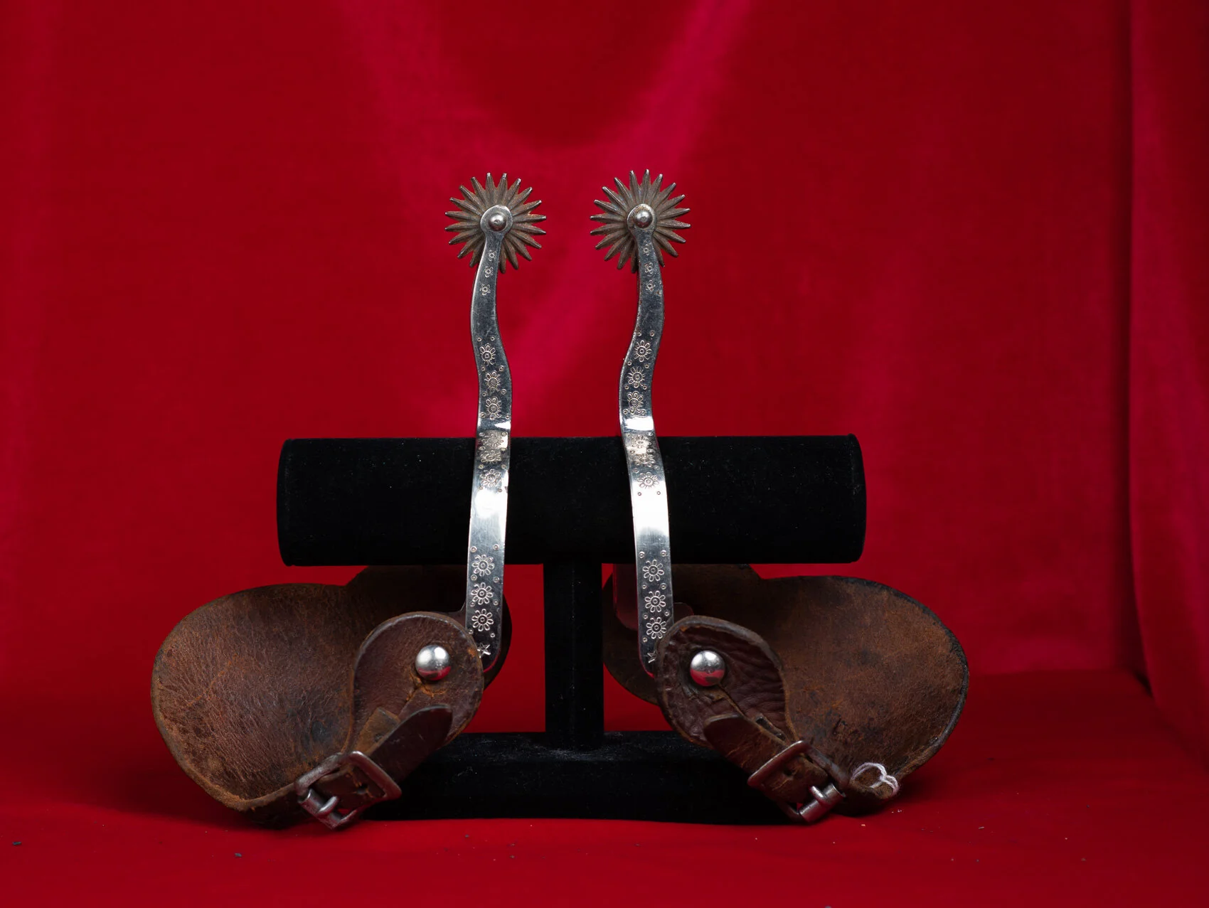 J.R. McChesney Pattern No. 1 Spurs w/ Harpham Brothers Straps — Old ...