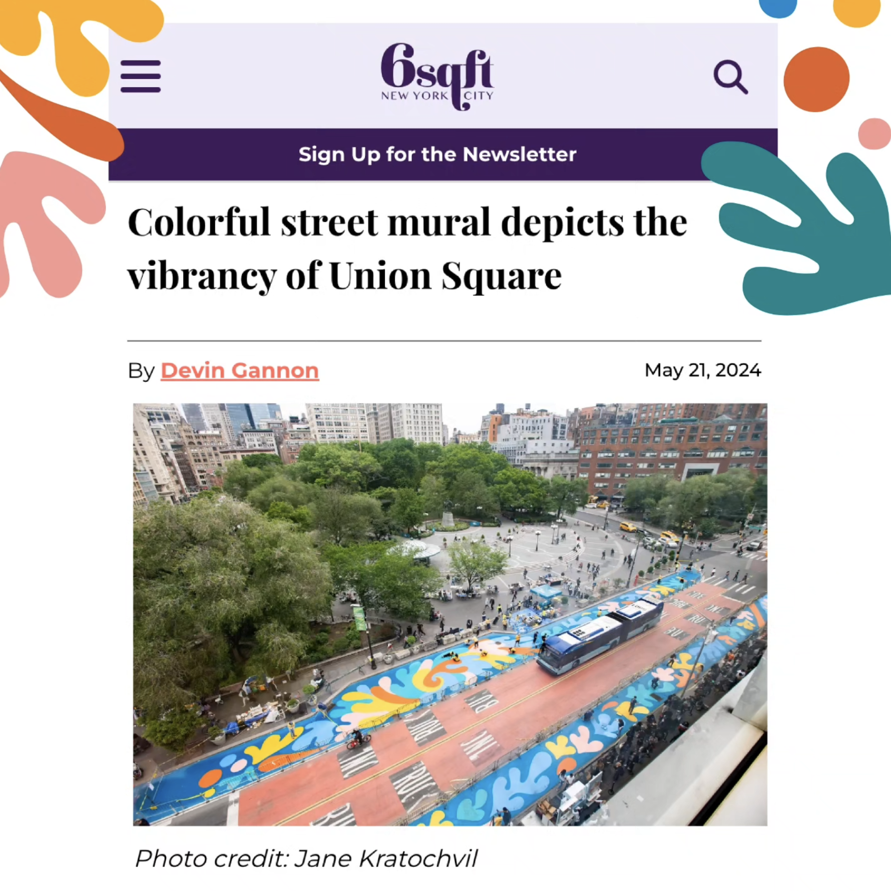 Flowing Together Mural by Almonte Studio featured in 6sqft