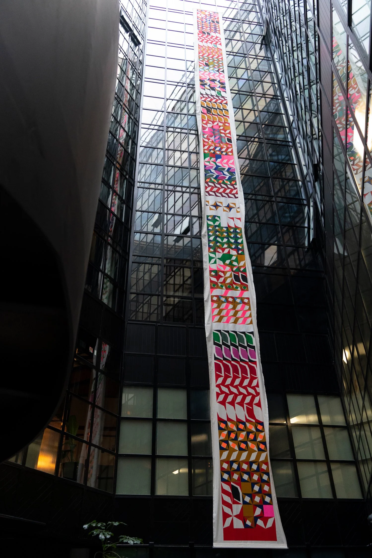 Vitral in the inner courtyard of the Only YOU Hotel Atocha.
