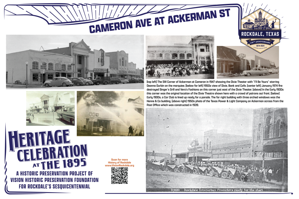 Historic Photo Storyboard for South Ackerman at Cameron