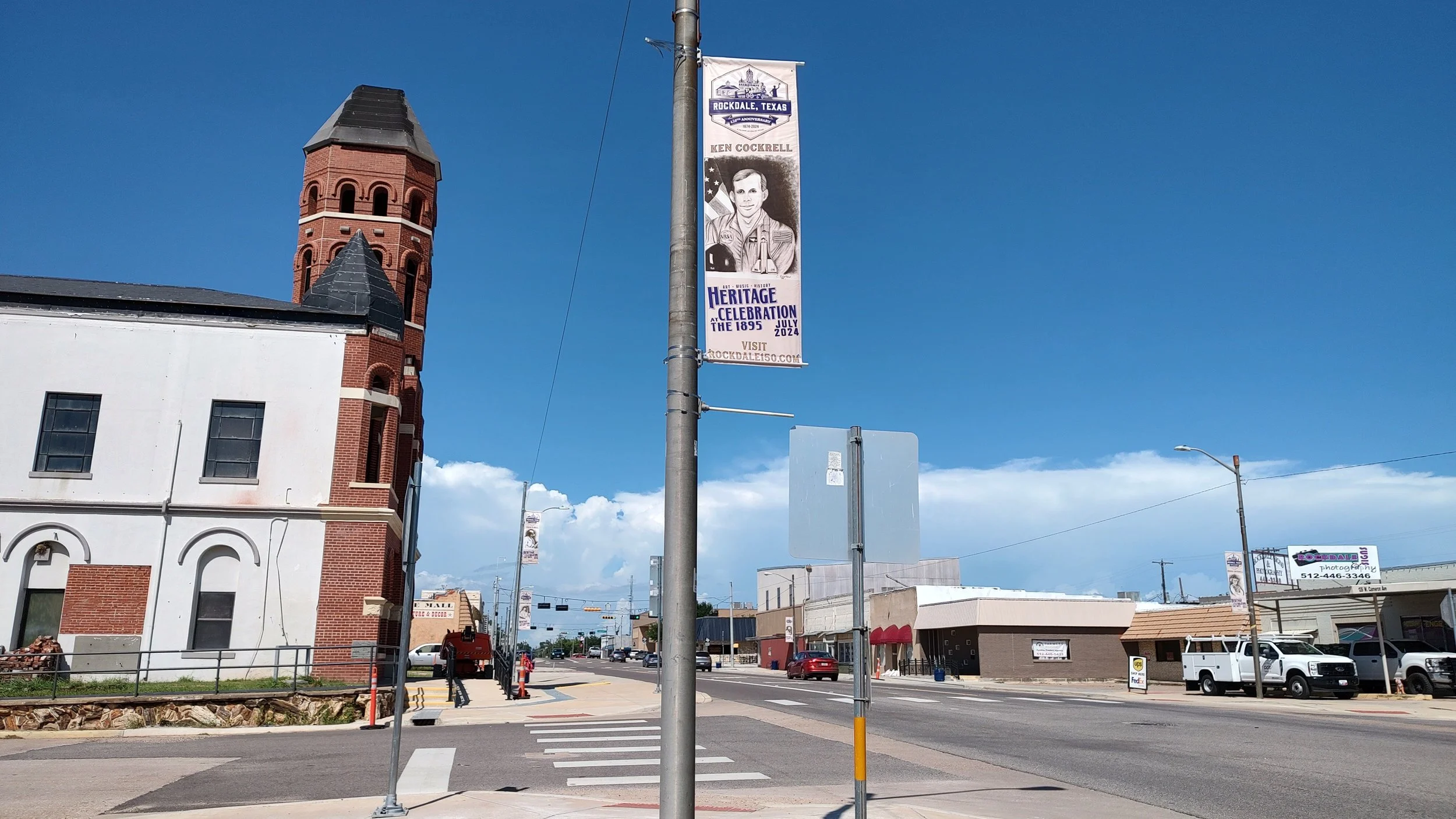 Street Pole Banners honoring historically significant Rockdalians