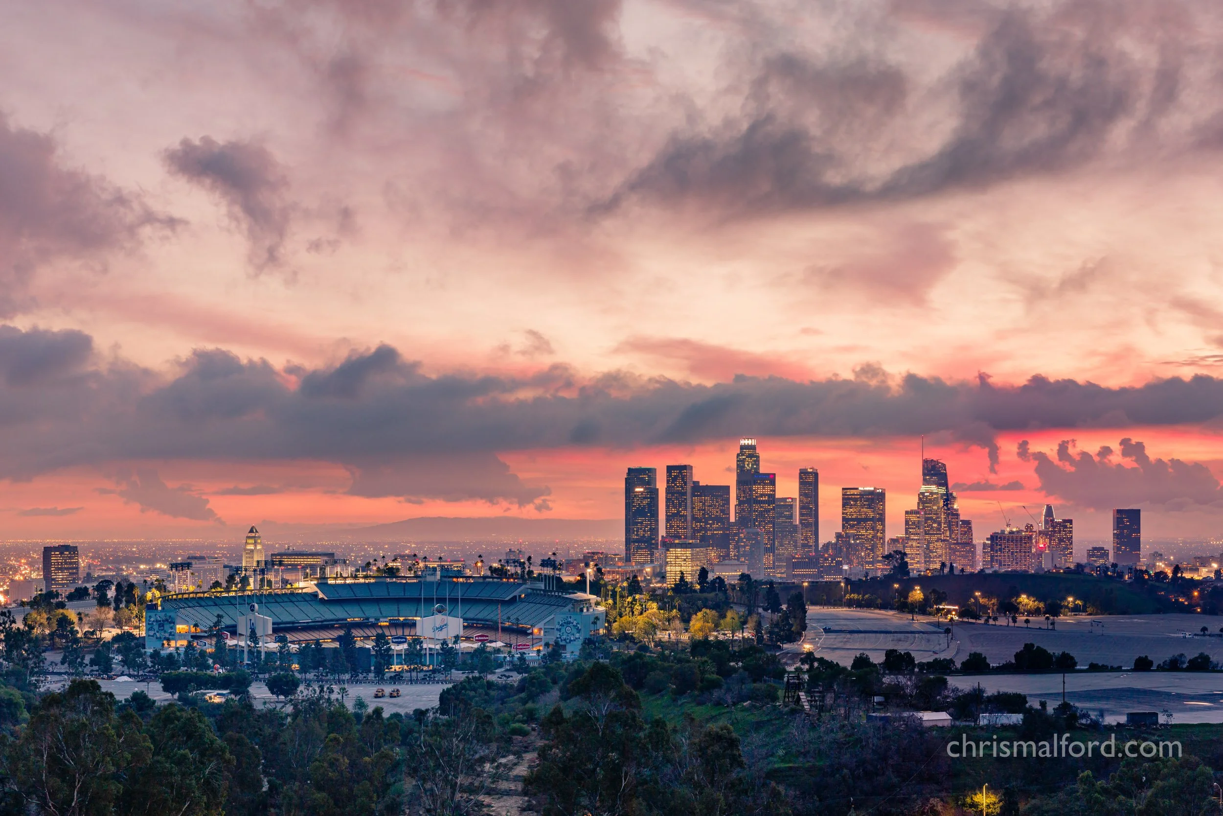portfolio-sunset-in-downtown-losangeles-california-and-dodgers-stadium-photograph-by-chris-alford.jpg