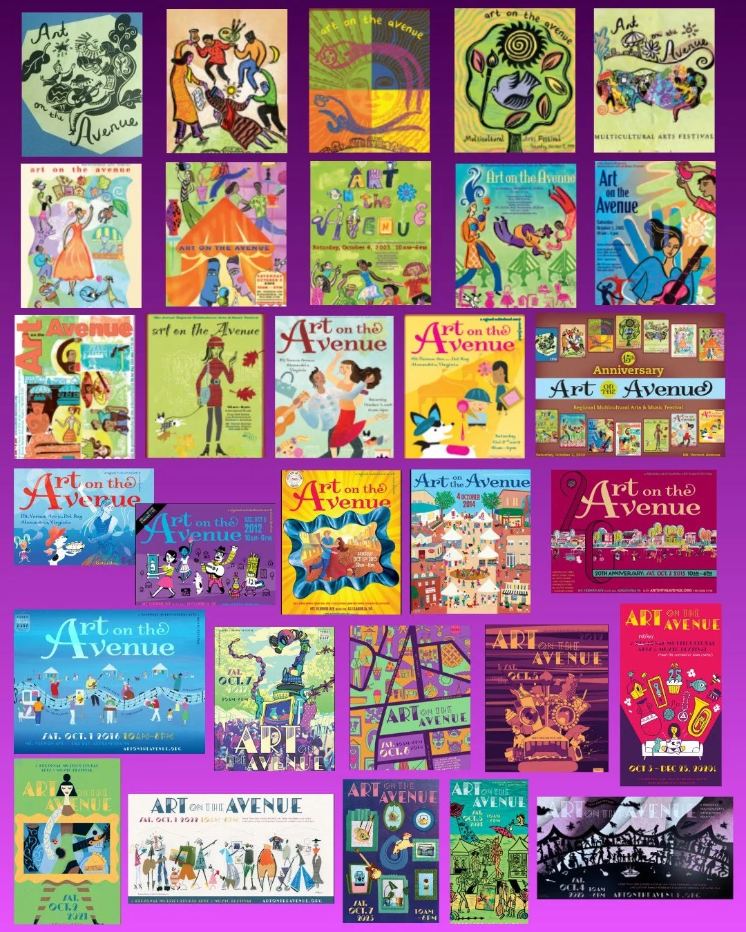 We're celebrating 30 YEARS of Art on the Avenue! 🎉
Art on the Avenue founder Pat Miller: "The first year, we were only blocking off three blocks.  A week before the kick-off, we only had 13 artists, and I was just going crazy.  So my friend an