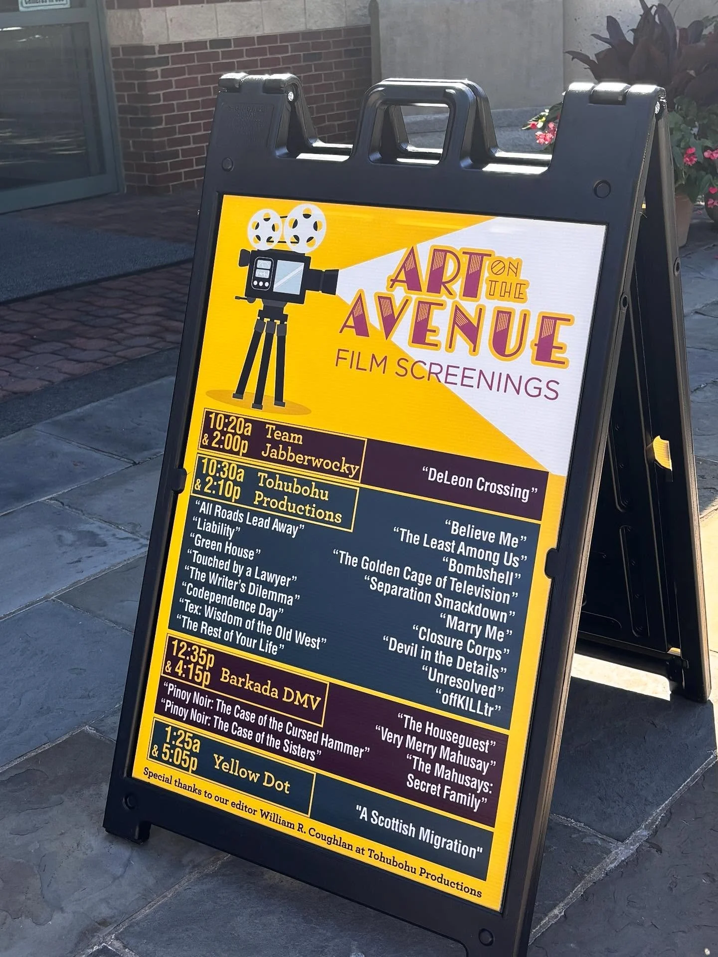 Need to sit down and cool off?  Check out the debut of Art on the Avenue film screenings inside the Mount Vernon Recreation Center, featuring short films by local filmmakers.  Be sure to pick up some popcorn at the Rec Center’s tent on your way