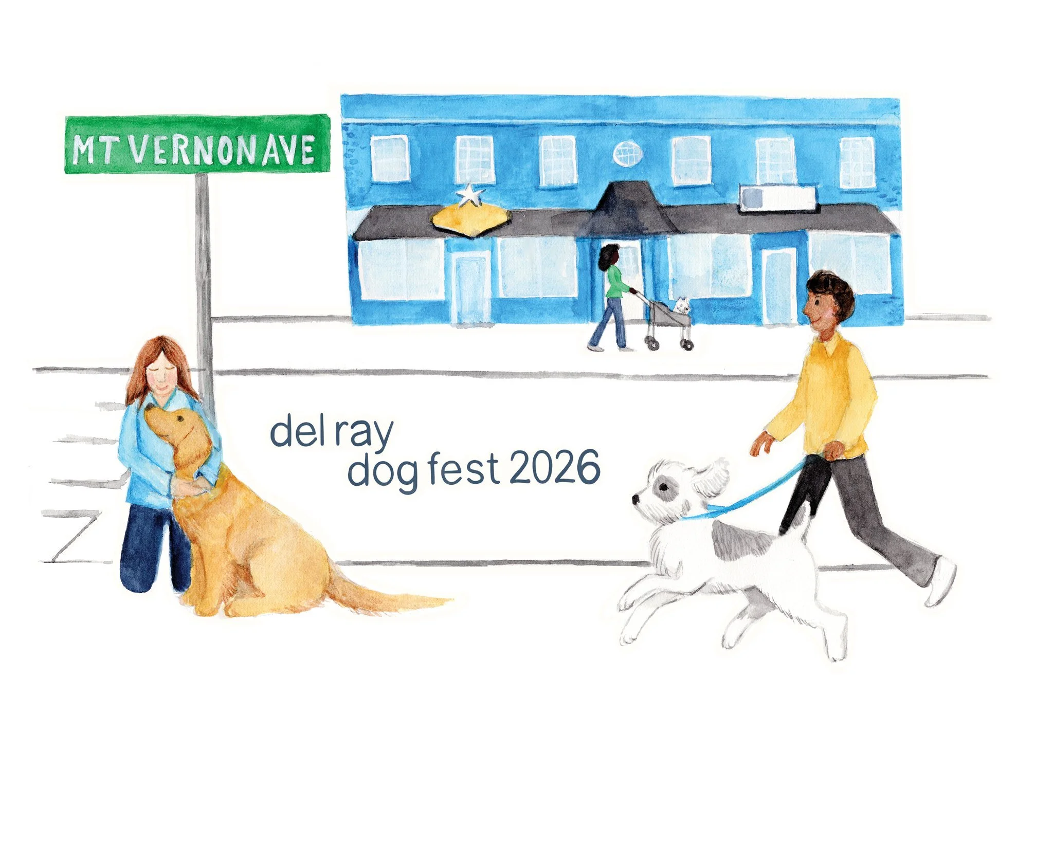 We are so excited that one of our Art on the Avenue favorites, @thelavenderwhim's Jill-Ann Mark, designed the t-shirt art for this year's Del Ray Dog Fest!

The 4th Annual Del Ray Dog Fest takes place on Sunday, April 12 from 11am to 3pm 🐾 Expect a 