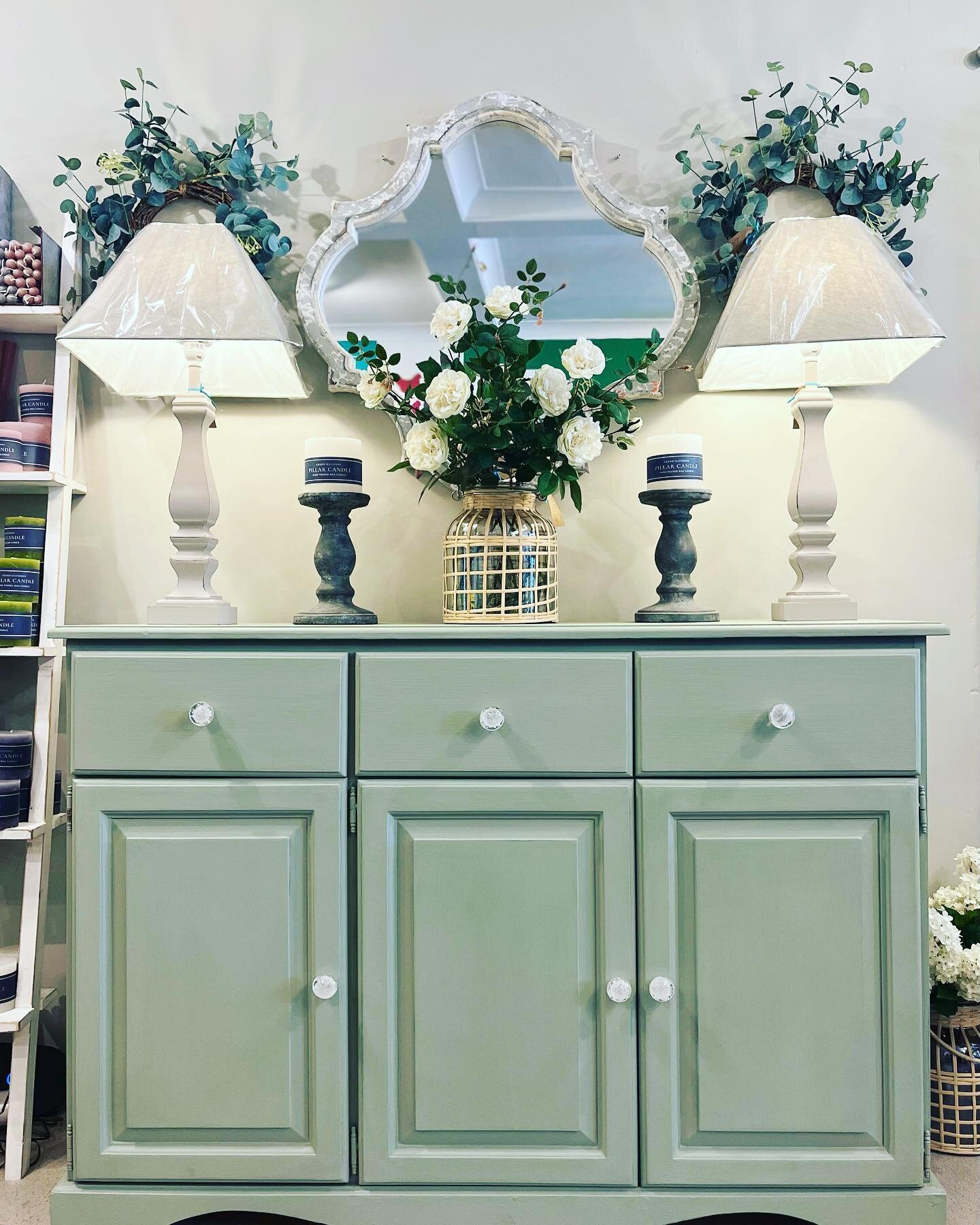 This amazing Coolabah Green sideboard has just graced the shop floor. 

Not only is it a gorgeously stylish piece, it&rsquo;s got fabulous storage too!

Painted in Annie Sloan Coolabah Green and sealed with Clear Wax.

Dimensions: 
129cm wide
47cm de