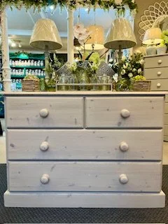 Small Pine Wash Chest of Drawers