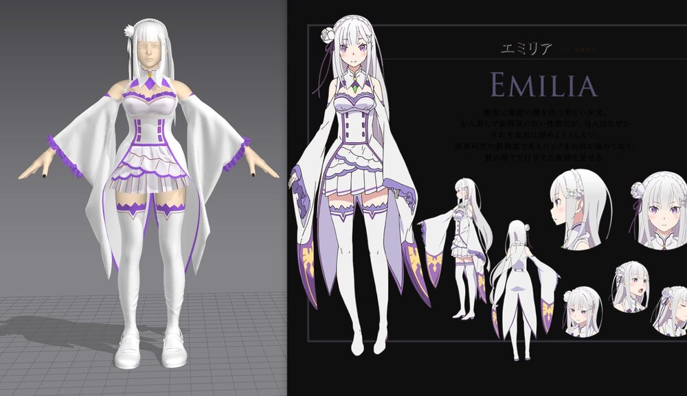 Re:Zero Emilia Costume Model Preview — Jefri Haryono