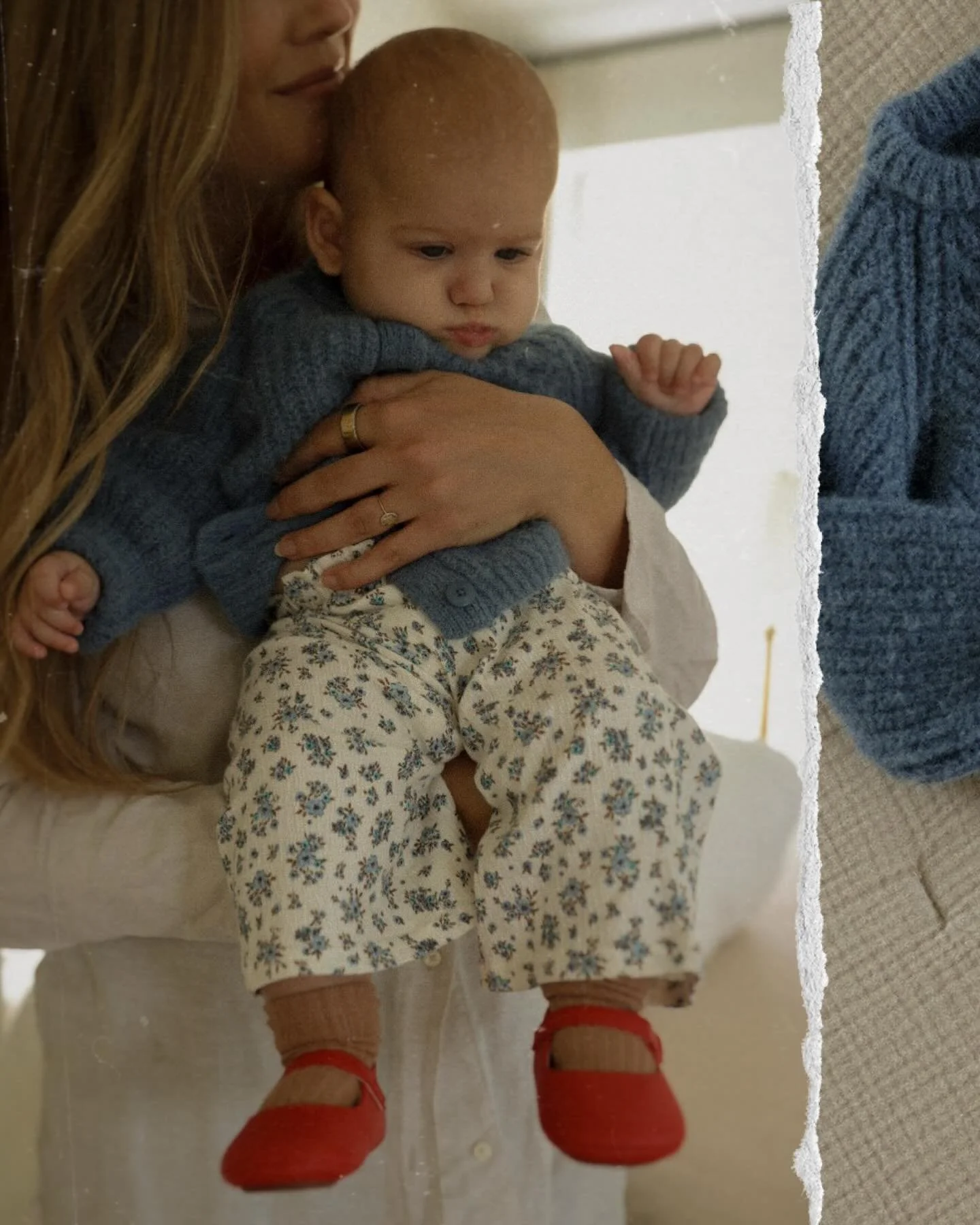 In the sweetest season with this girl. It&rsquo;s been so fun to lean into girly prints with blue and reds. Feels so right for our little Marilou.