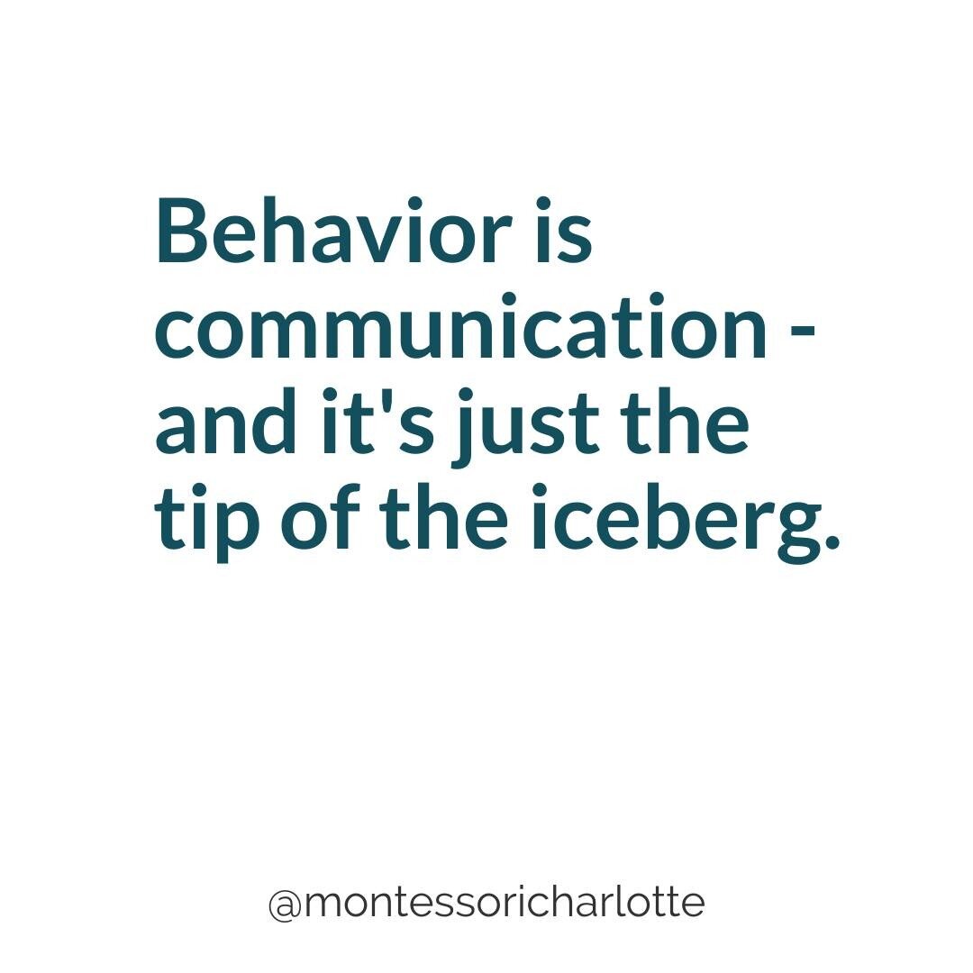 You may have heard that behavior is communication, but what does that mean?⁠
⁠
In Montessori we know that children have an inner guide, that they are naturally called to the work that is needed for their development. Behavior can be seen in much the 