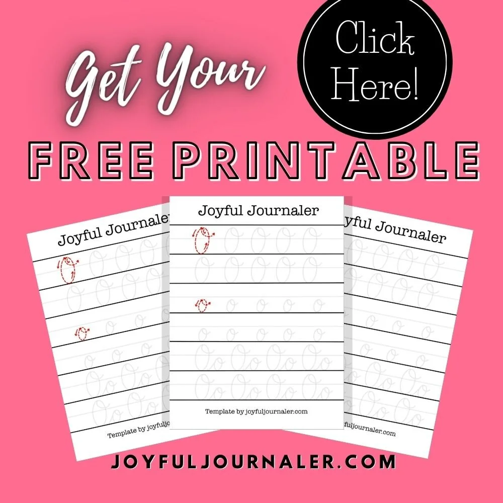 Cursive Letter O - FREE Printable — Joyful Journaler