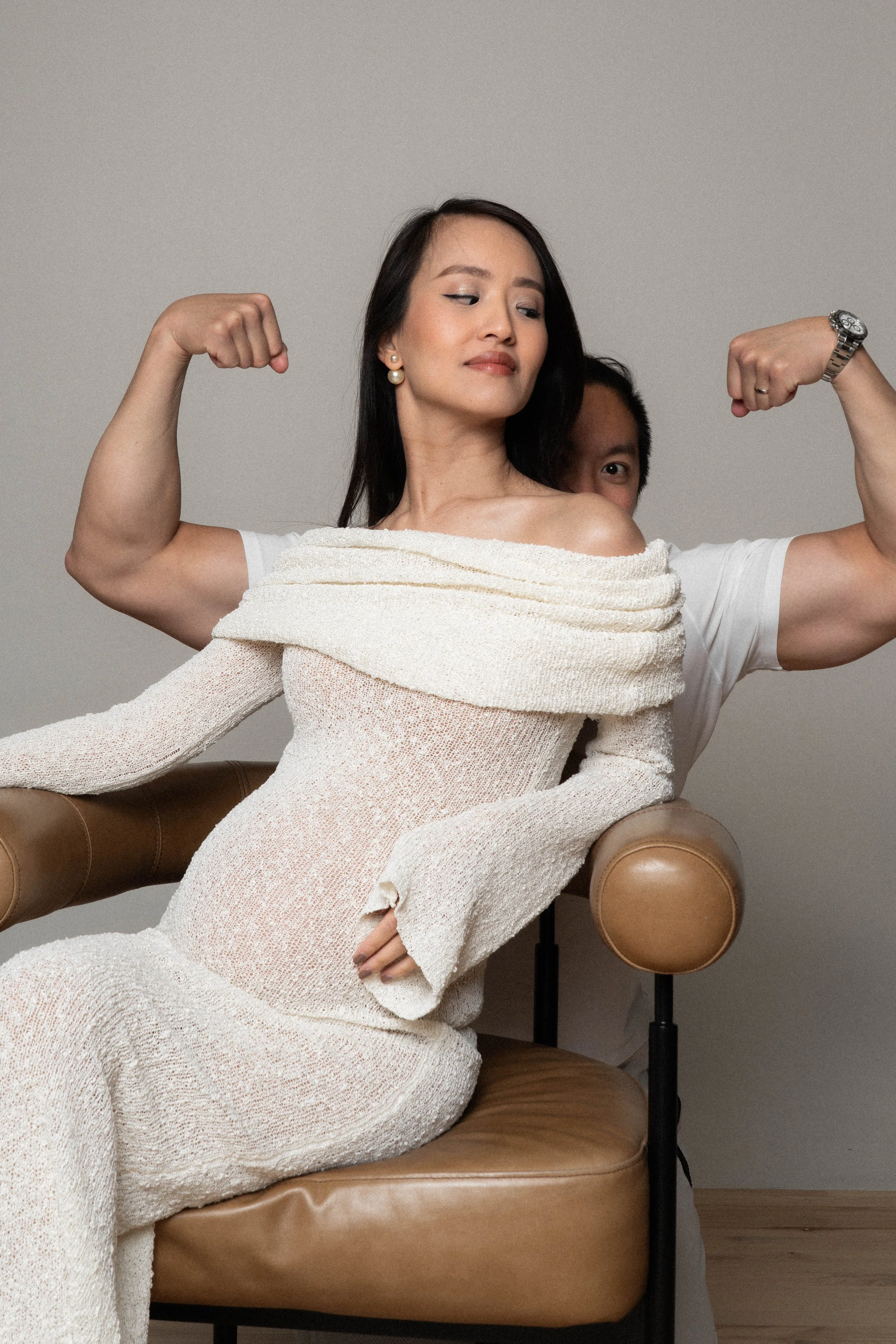 Christina and Mario in a candid maternity moment