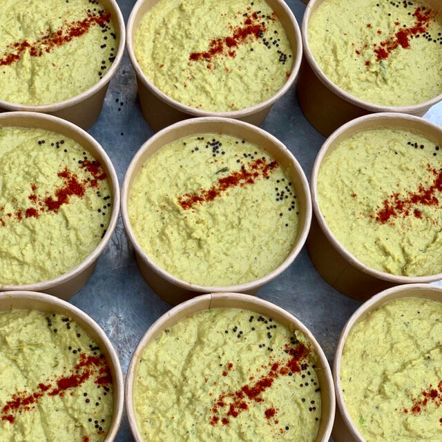 It's baaaaccckkkkk! ​​​​​​​​​
If you missed out on last weekend's seasonal flavor, you're in luck! A fresh batch of Green Garlic &amp; Smoke is headed your way. 🧄

Raw and roasted young garlic with a hint of smoked paprika make this robust hummus re