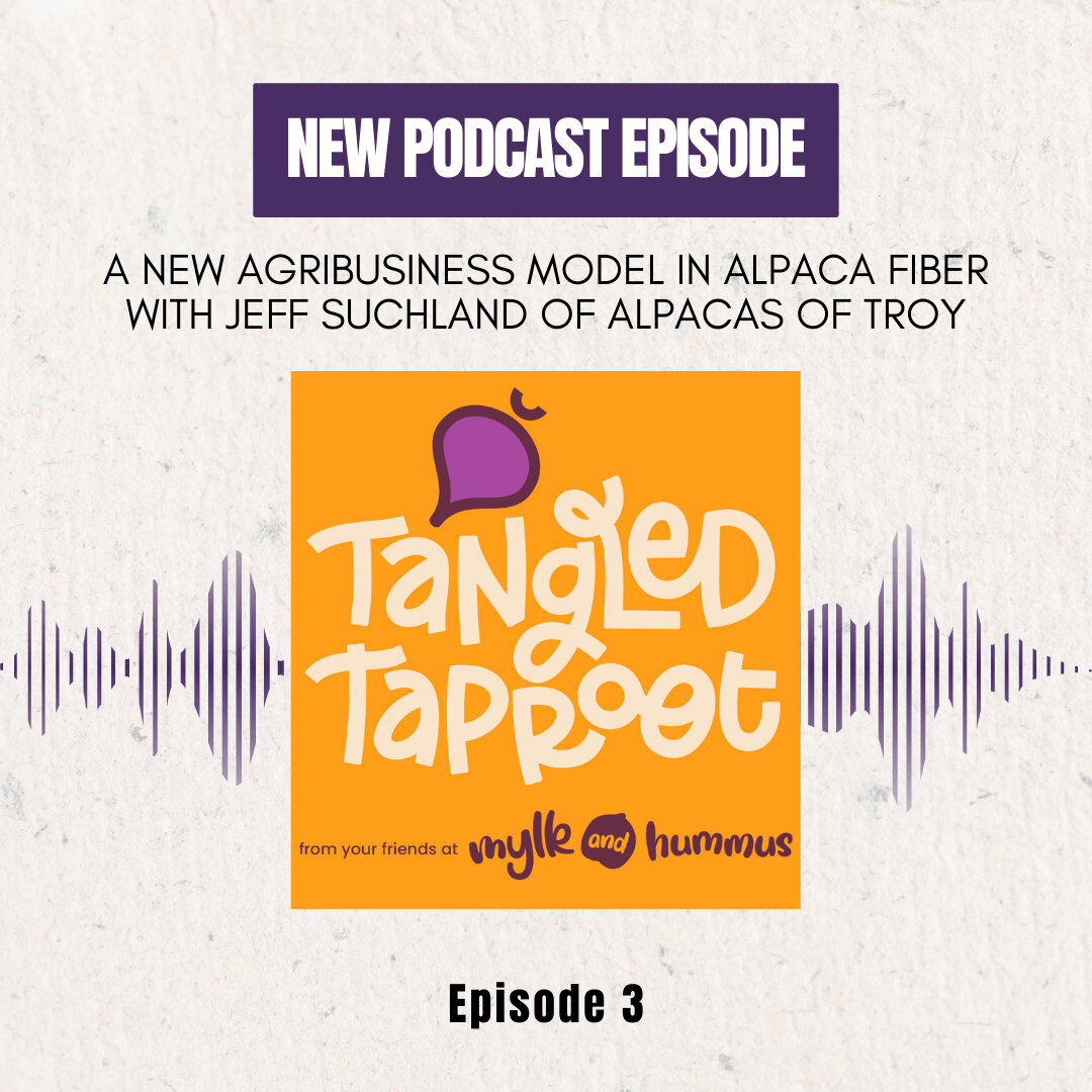 Have you tuned into our podcast, Tangled Taproot? ⠀⠀⠀⠀⠀⠀⠀⠀⠀
⠀⠀⠀⠀⠀⠀⠀⠀⠀
We're sharing unique stories of small-scale, midwest farmers, and this week, Jeff Suchland from Alpacas of Troy shares his family's journey into small-scale alpaca farming and thei