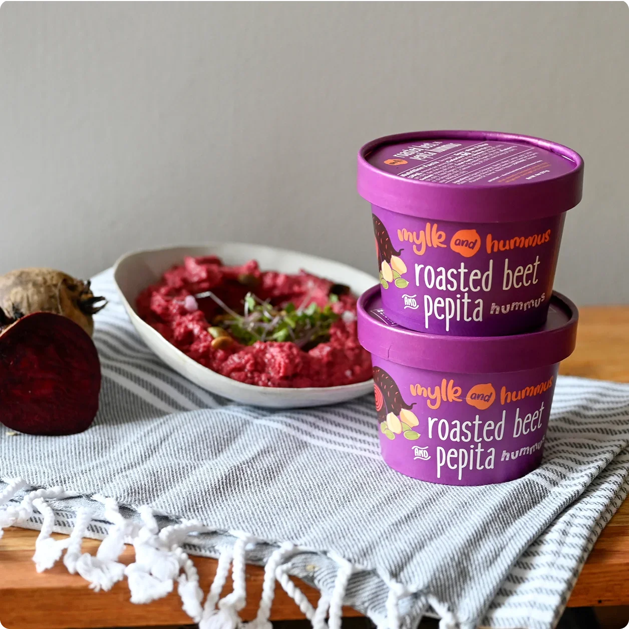 Roasted beet & pepita Hummus 3