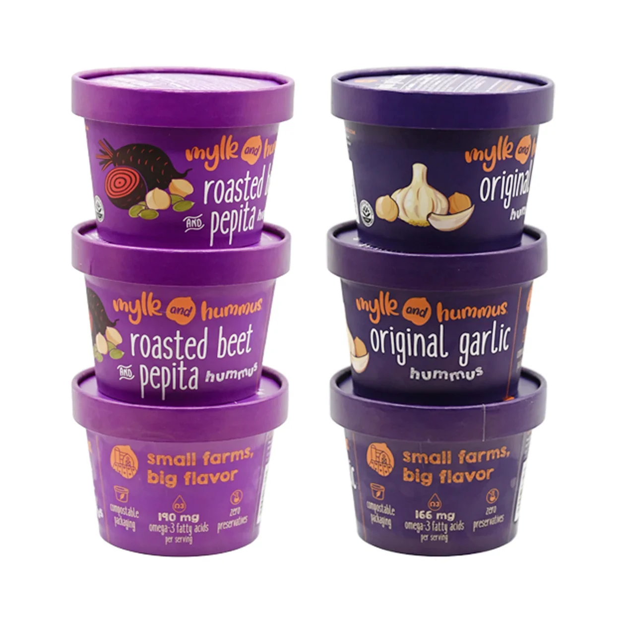 Original Garlic Hummus + Roasted Beet and Pepita Hummus 6