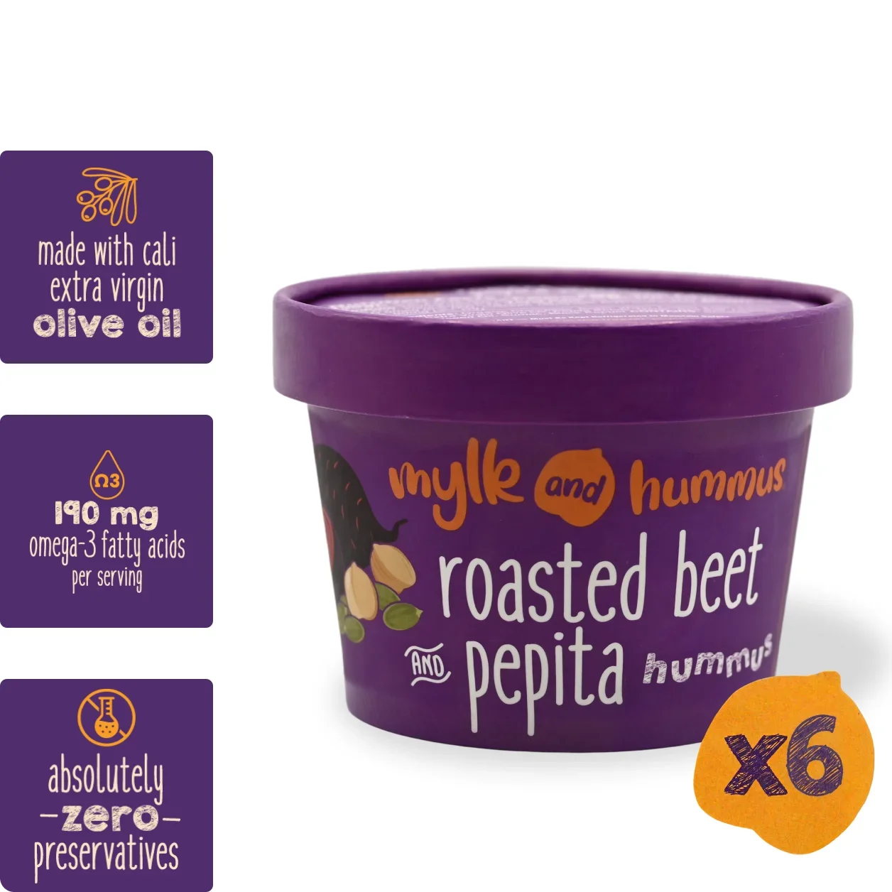 Roasted Beet and Pepita Hummus (6-pack)