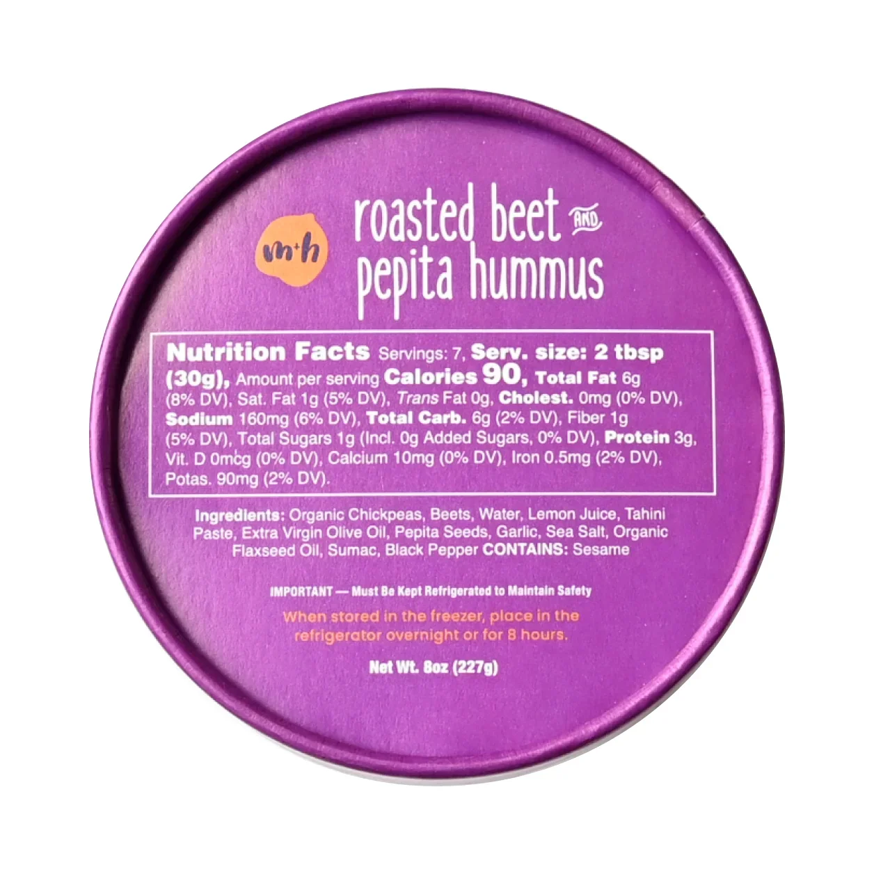 Roasted beet & pepita Hummus 7