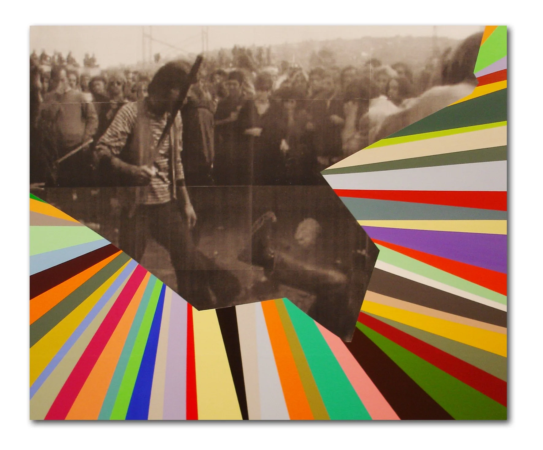 Position Point (Sympathy for the Devil) #28, 2012, acrylic, print, paper on canvas, 168 x 137cm