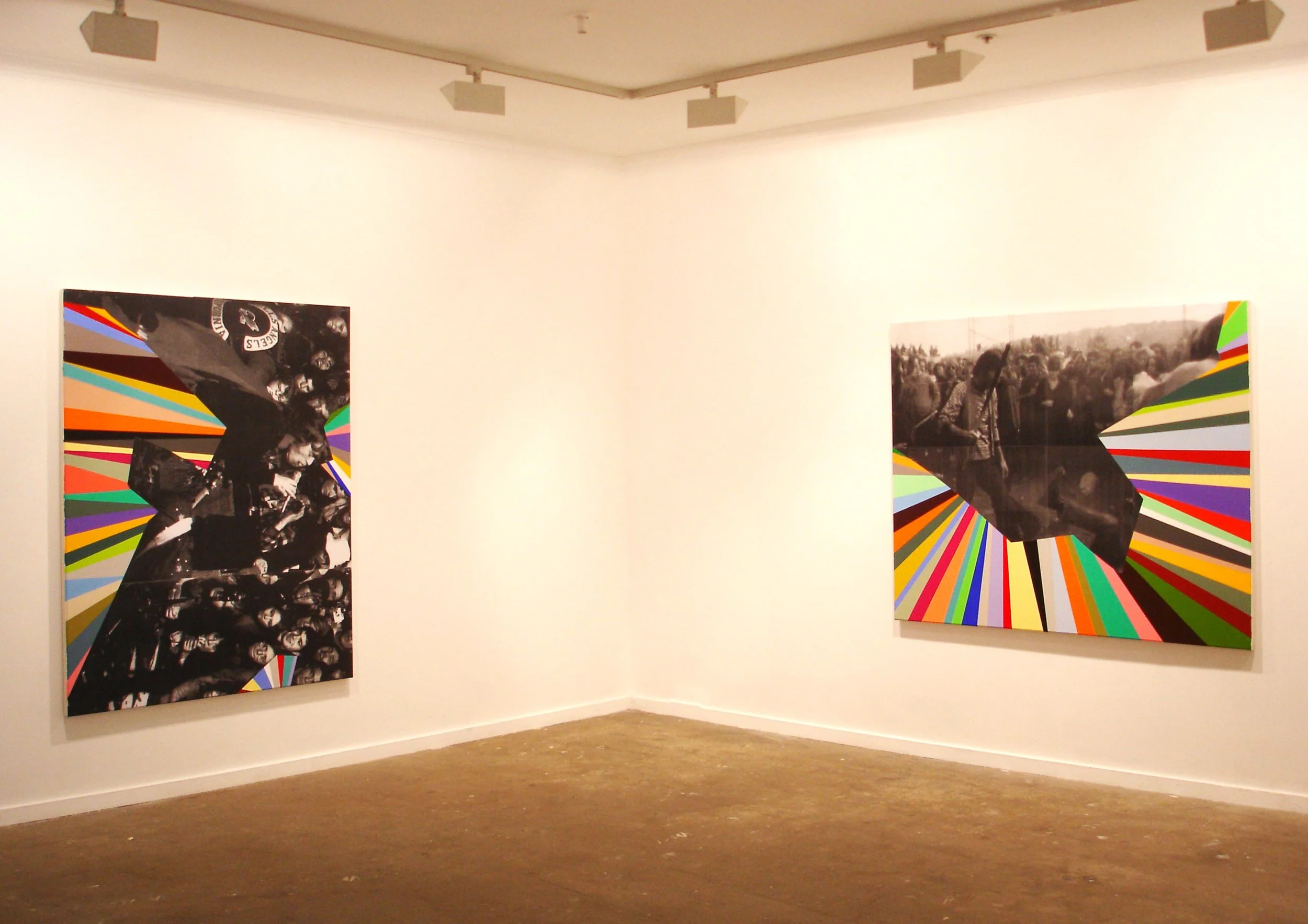 Position Point #27 & #28 2012, acrylic print paper on canvas R.168 x 137cm & L.137 x 168cm