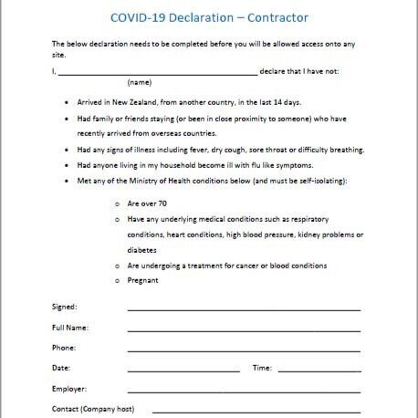 Template: Contractor Declaration (Copy)