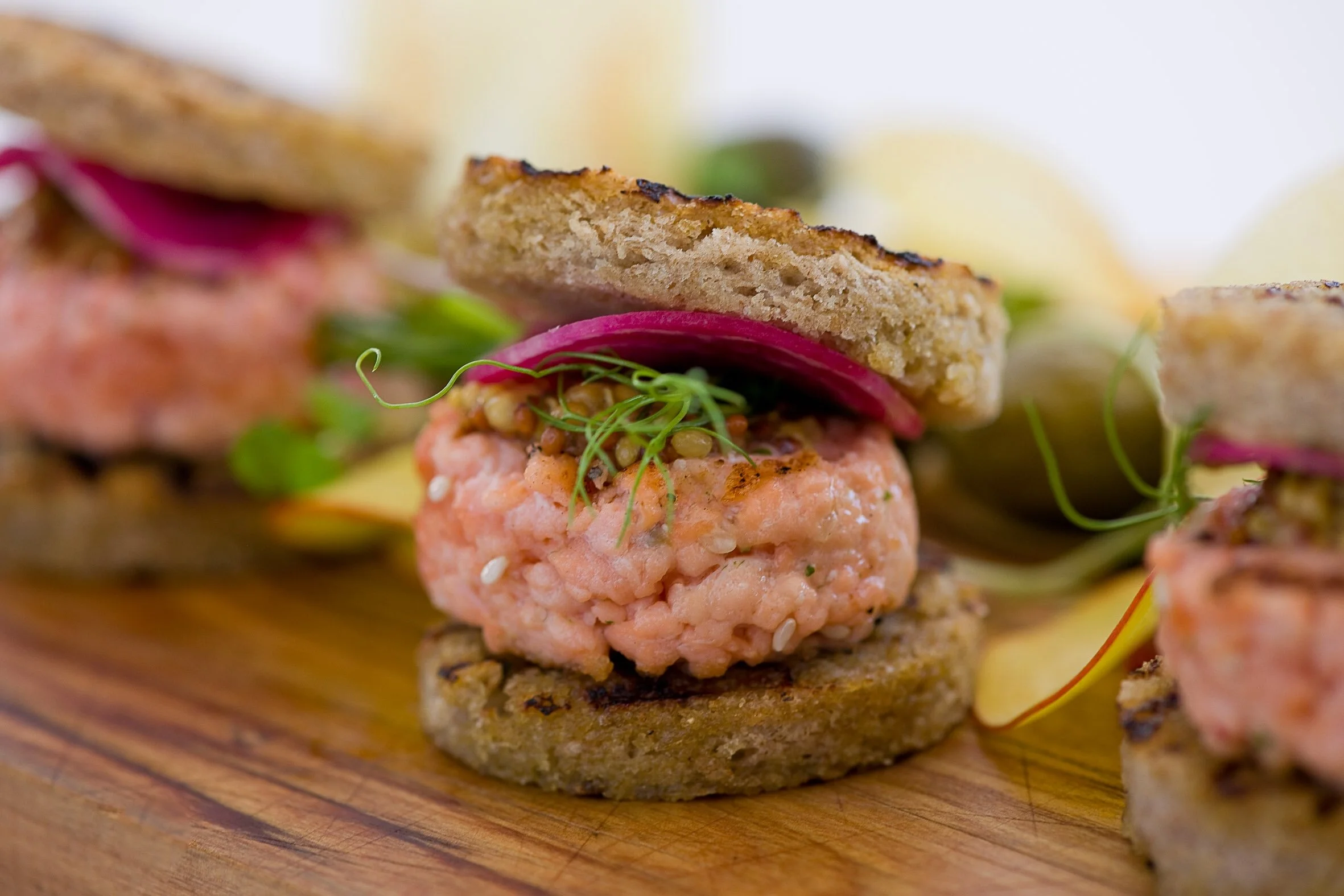NZ salmon sliders
