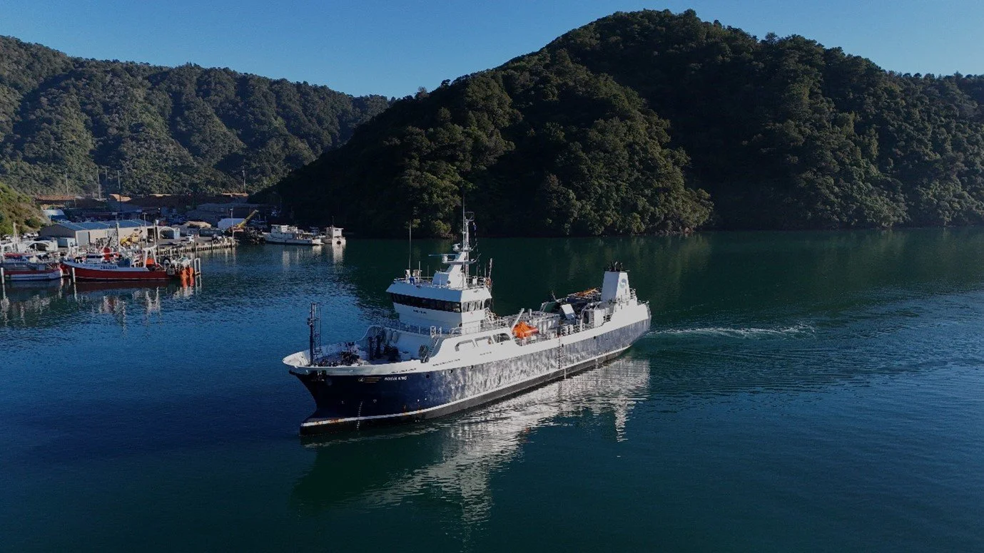 A first for New Zealand aquaculture: The Ronja King arrives in Picton