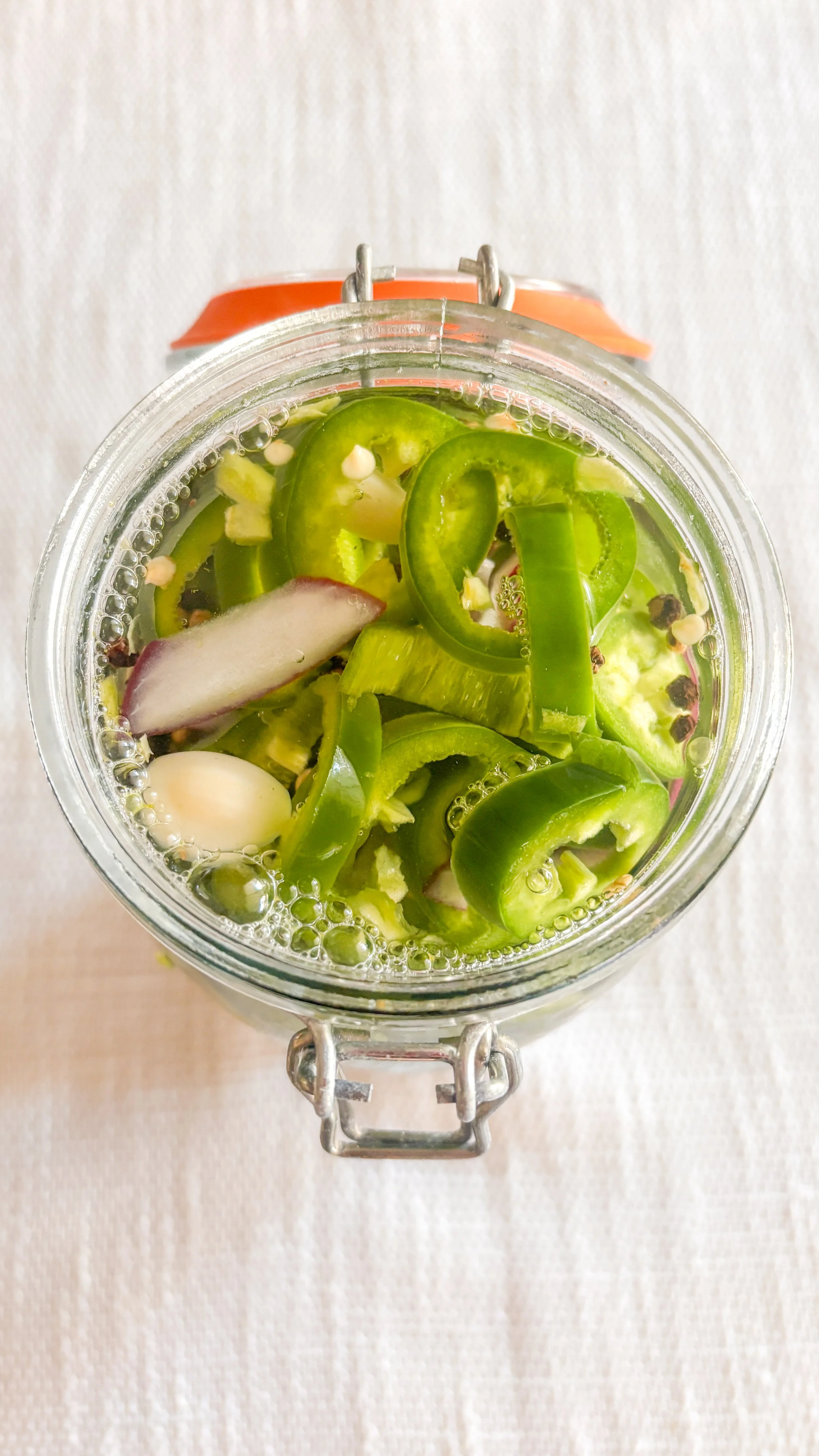 Pickled Jalapeños (in vinegar, not fermented)