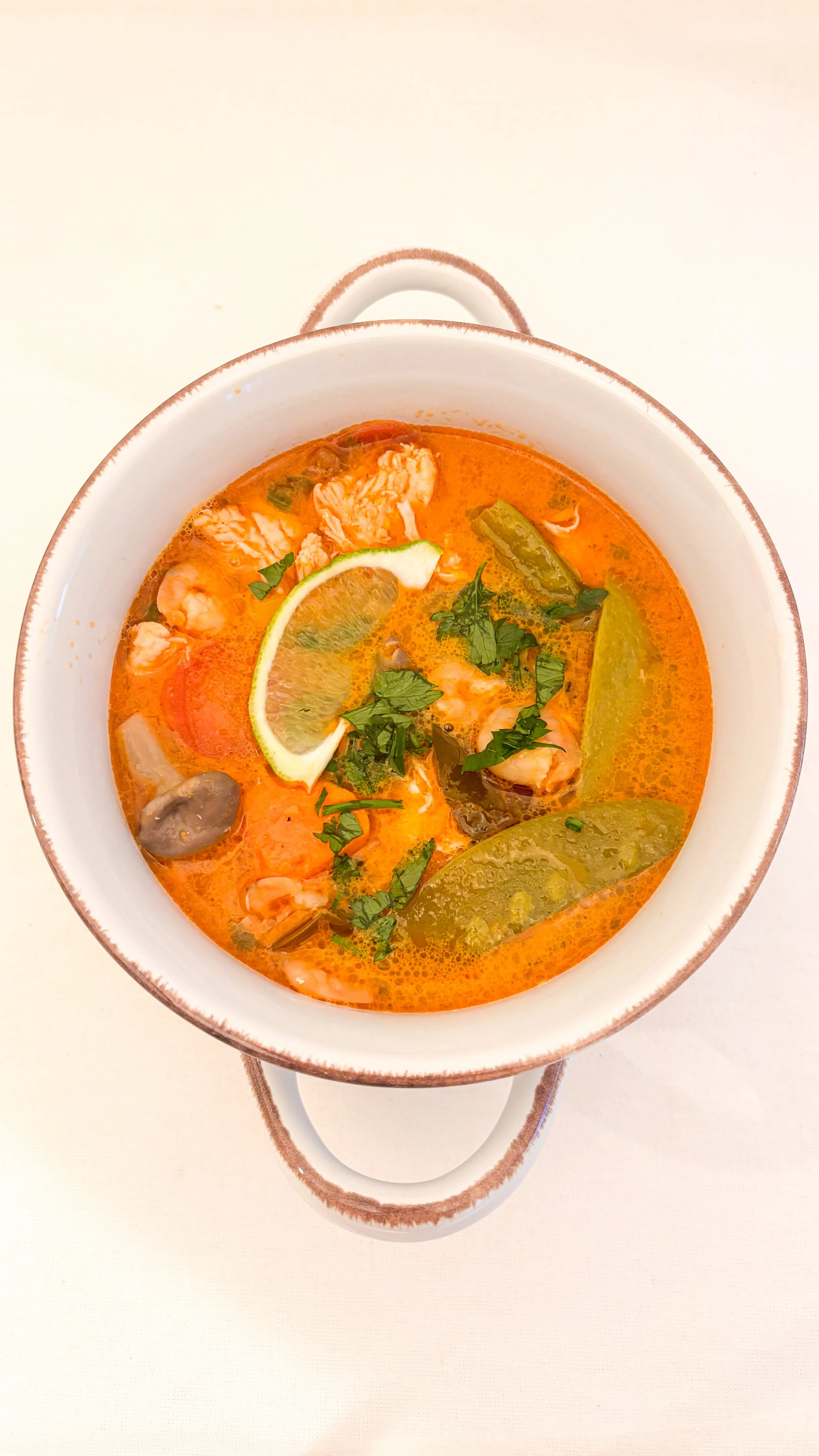 Thai Chicken &amp; Shrimp Coconut Soup (Tom Kha–Inspired)