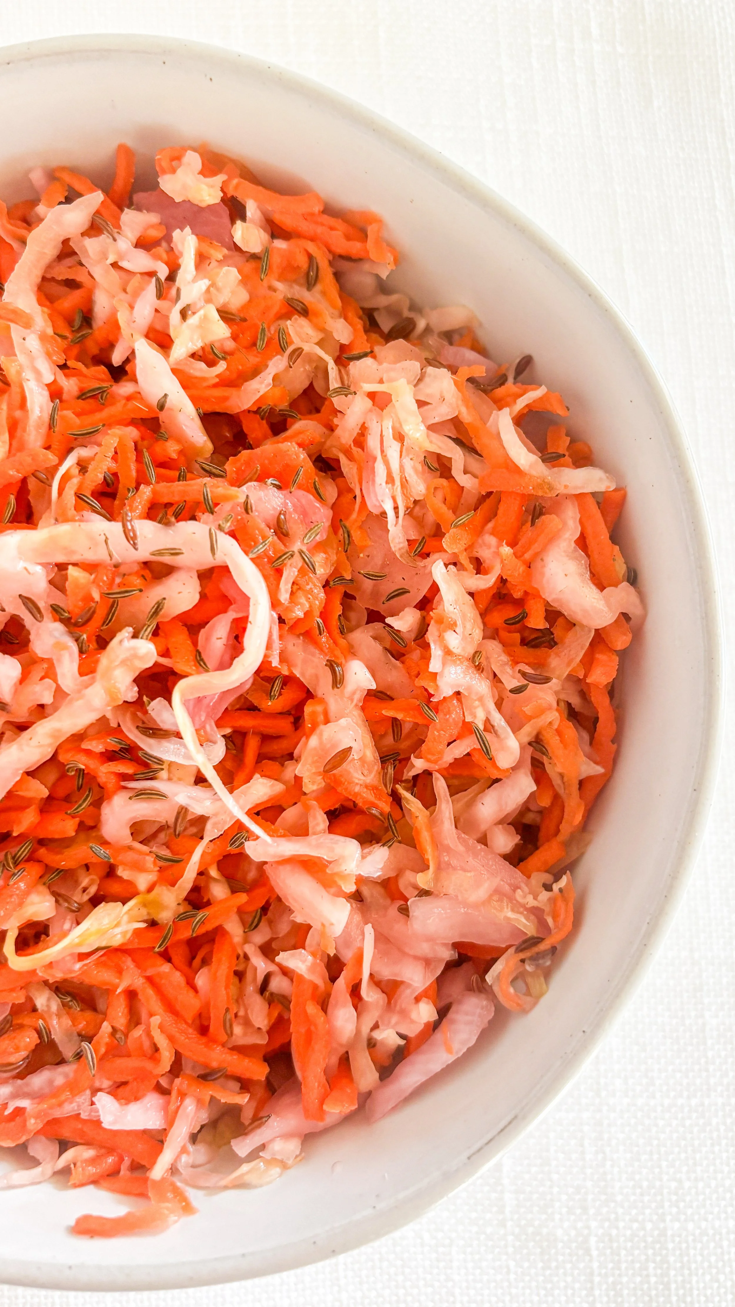 Salata de Varza cu morcovi si chimen, Fermentată rapid