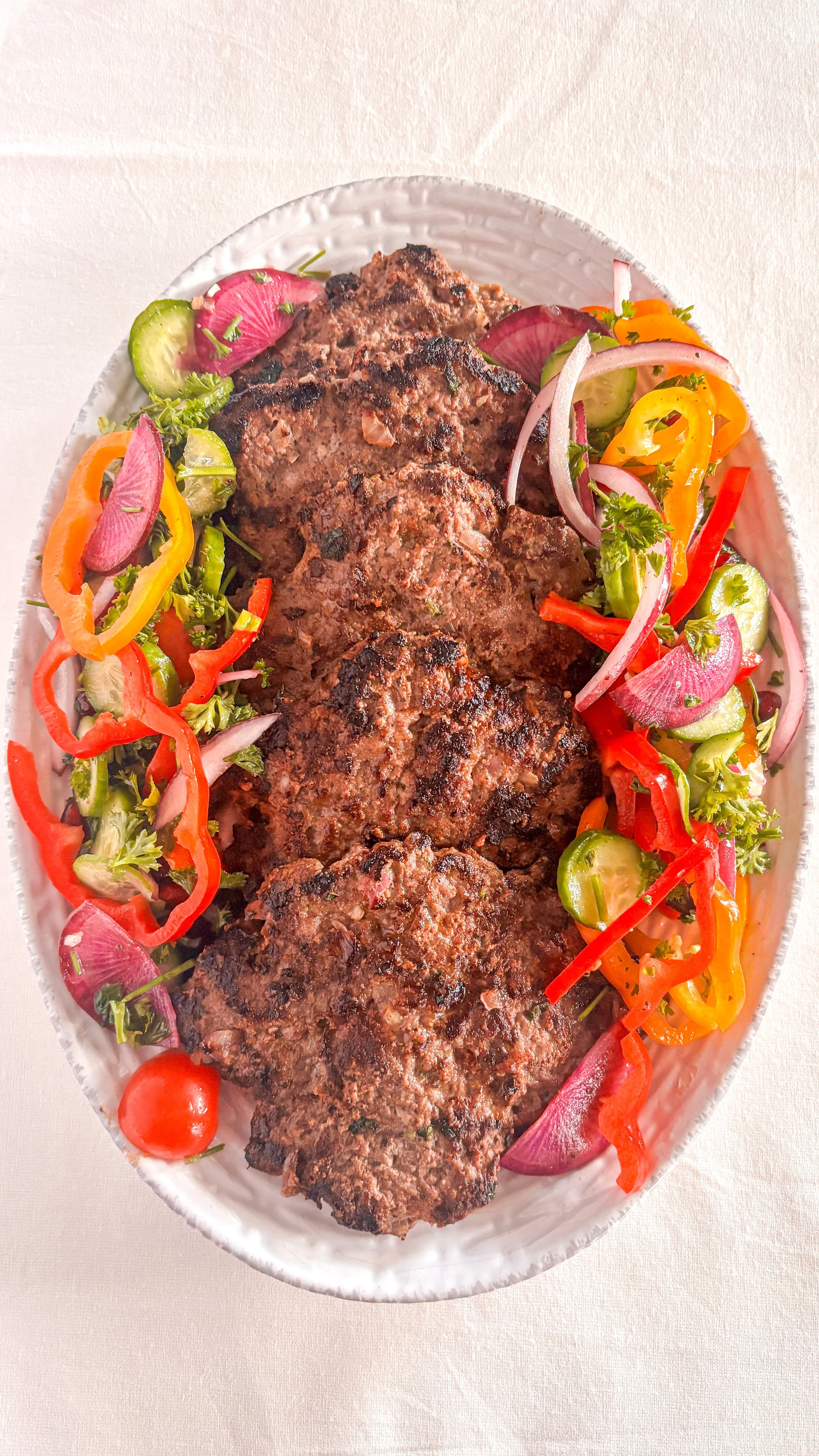 Chapli kabobs (Afgani-Pakistani style beef patties)