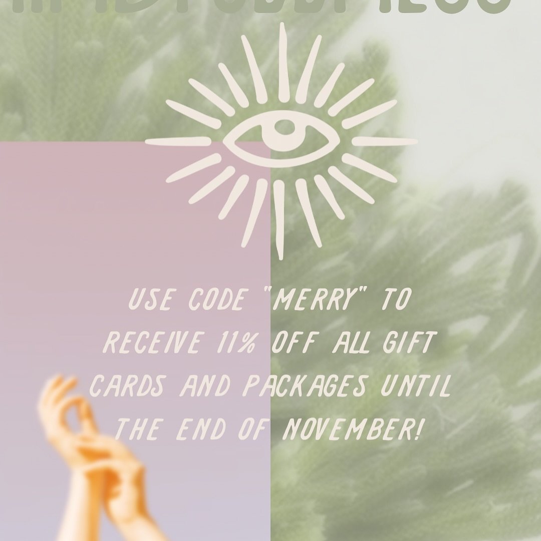 For your friends, your lovers, or yourself! Give the gift of total relaxation this year. Packages and gift cards can be found in the top link (&ldquo;view products/packages&rdquo;) on the booking page. Make sure to use the code &ldquo;MERRY&rdquo; to