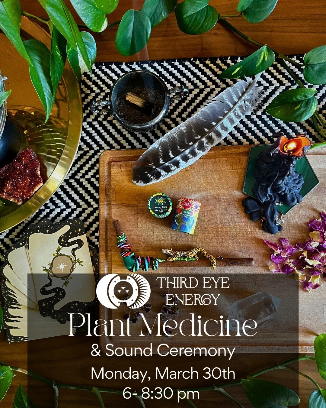 There is a quiet remembering that happens when we slow down enough to listen.

This Plant Medicine &amp; Sound Ceremony is an invitation into that remembering.
A space to soften the mind, ground the body, and reconnect with the intelligence that live