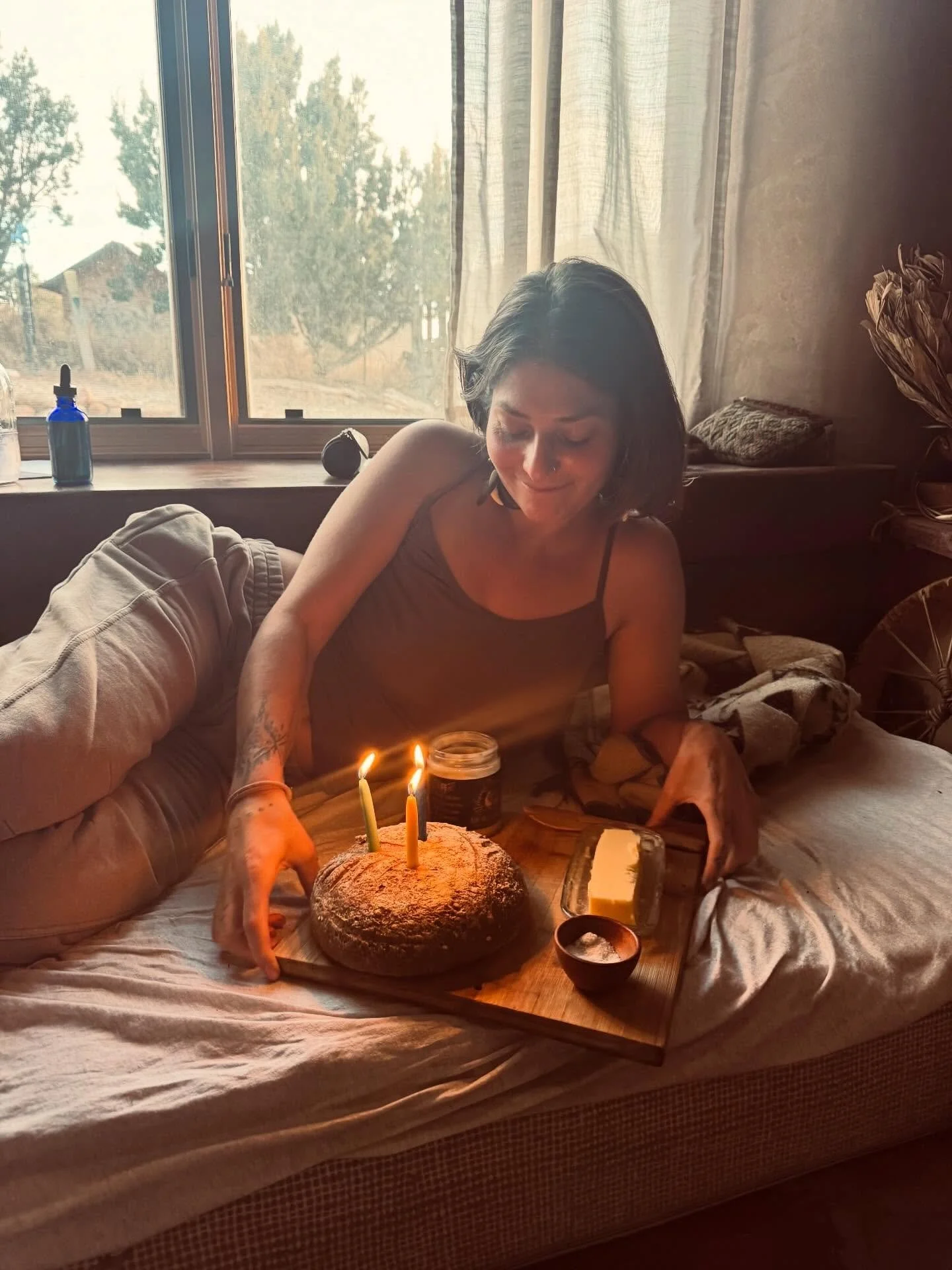 Celebrated my 30th on 02.15.26
With the desert rains, winds, soil &amp; sun,
With dear friends &amp; loves that feel like home.

home made bread, laying down musica soon to be recorded, ritual movement, and entering spaces and places beyond words. He